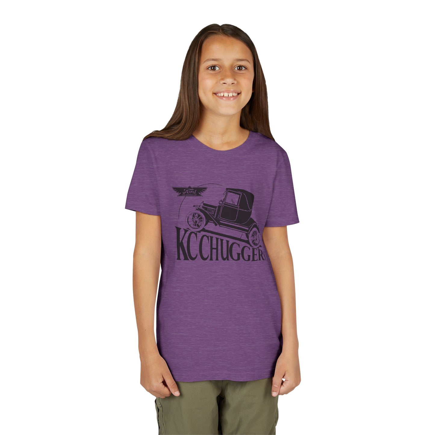 KC Chuggers Vintage Car Youth Tee - Retro Automobile Graphic Shirt