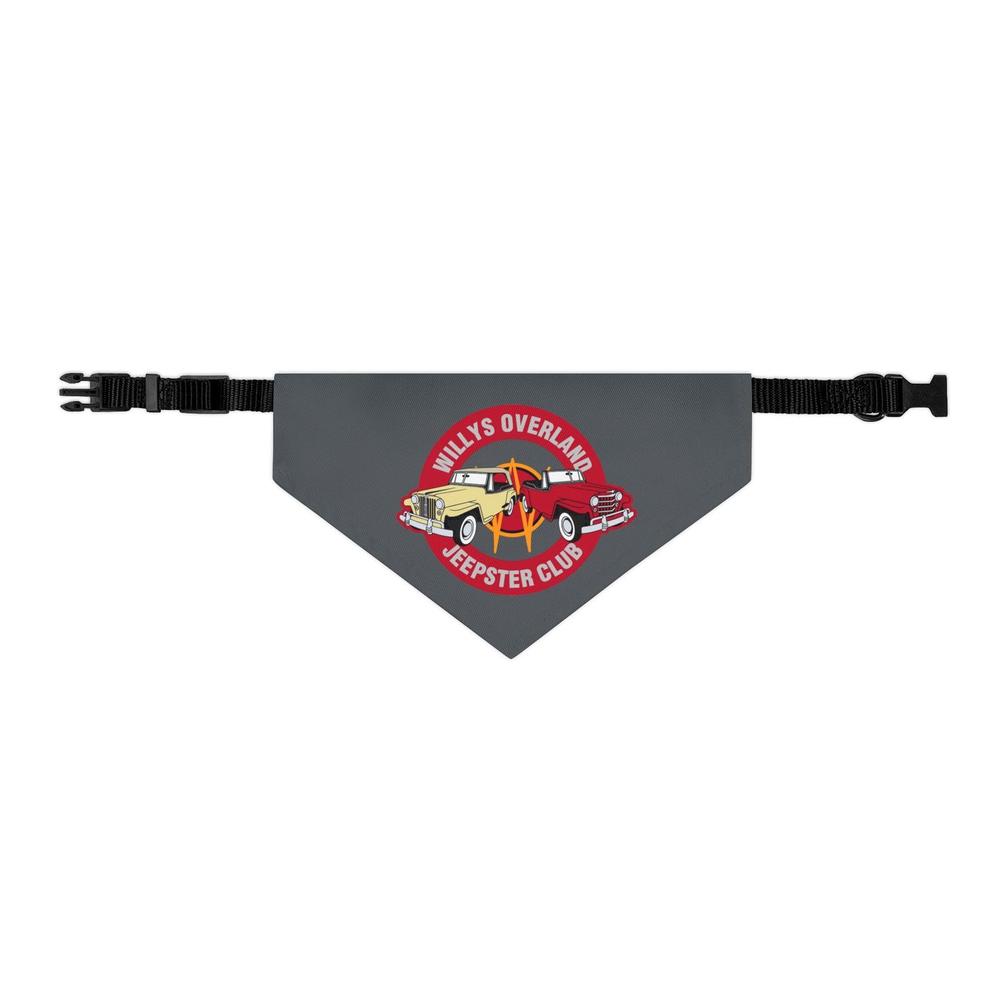 Willys Overland Jeepster Club Pet Bandana Collar — Vintage Jeep Dog Scarf