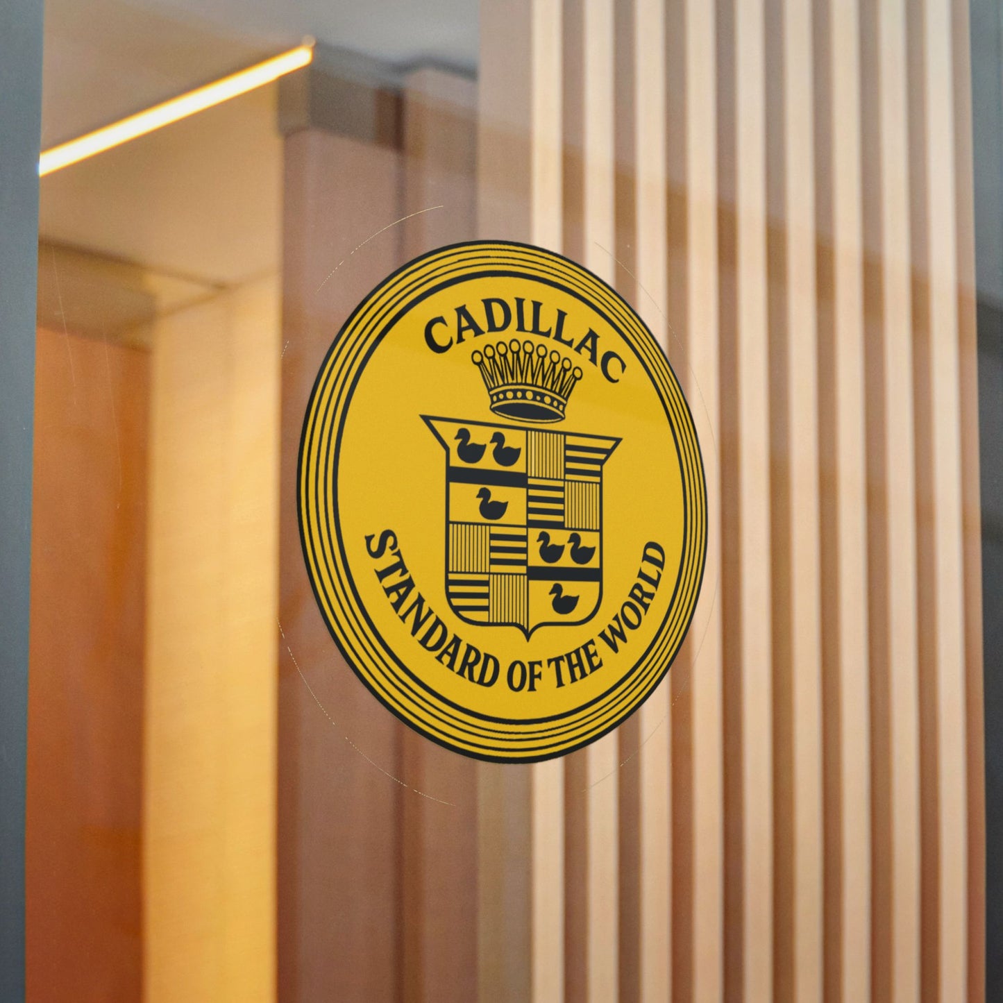 Cadillac 'Standard of the World' Die-Cut Sticker