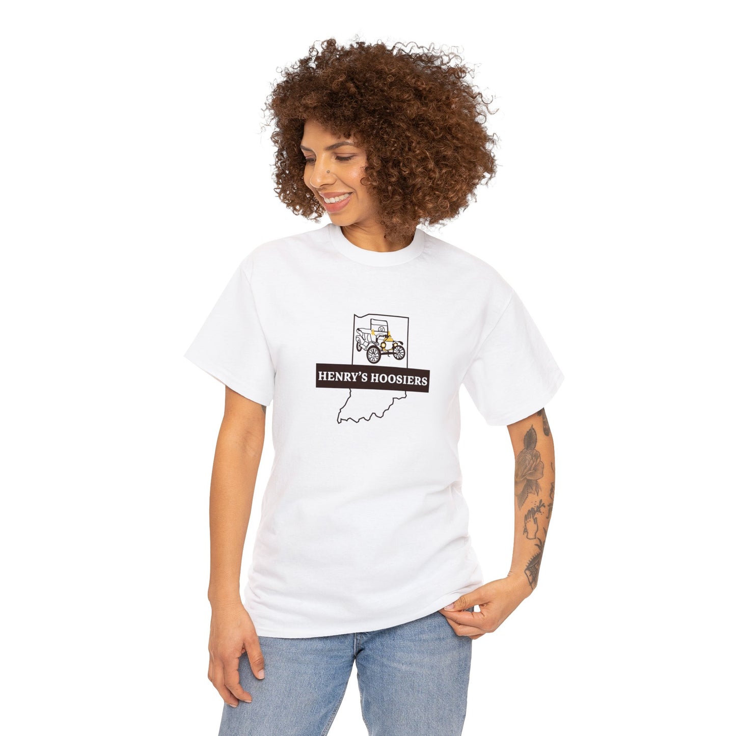 Henry's Hoosiers Model T Club Unisex Heavy Cotton Tee