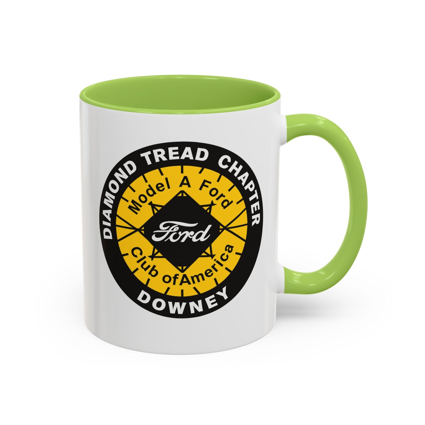 Diamond Tread Chapter Downey Ford Coffee Mug — Model A Ford Club Accent Mug (11/15oz)