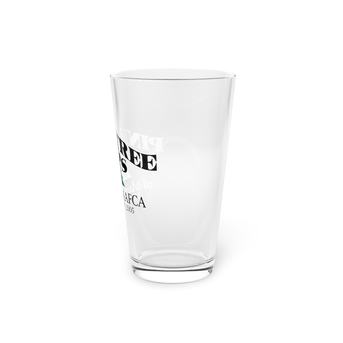 Pine Tree A's of Maine, MAFCA Pint Glass — Pine Tree A's Logo 16oz Glass