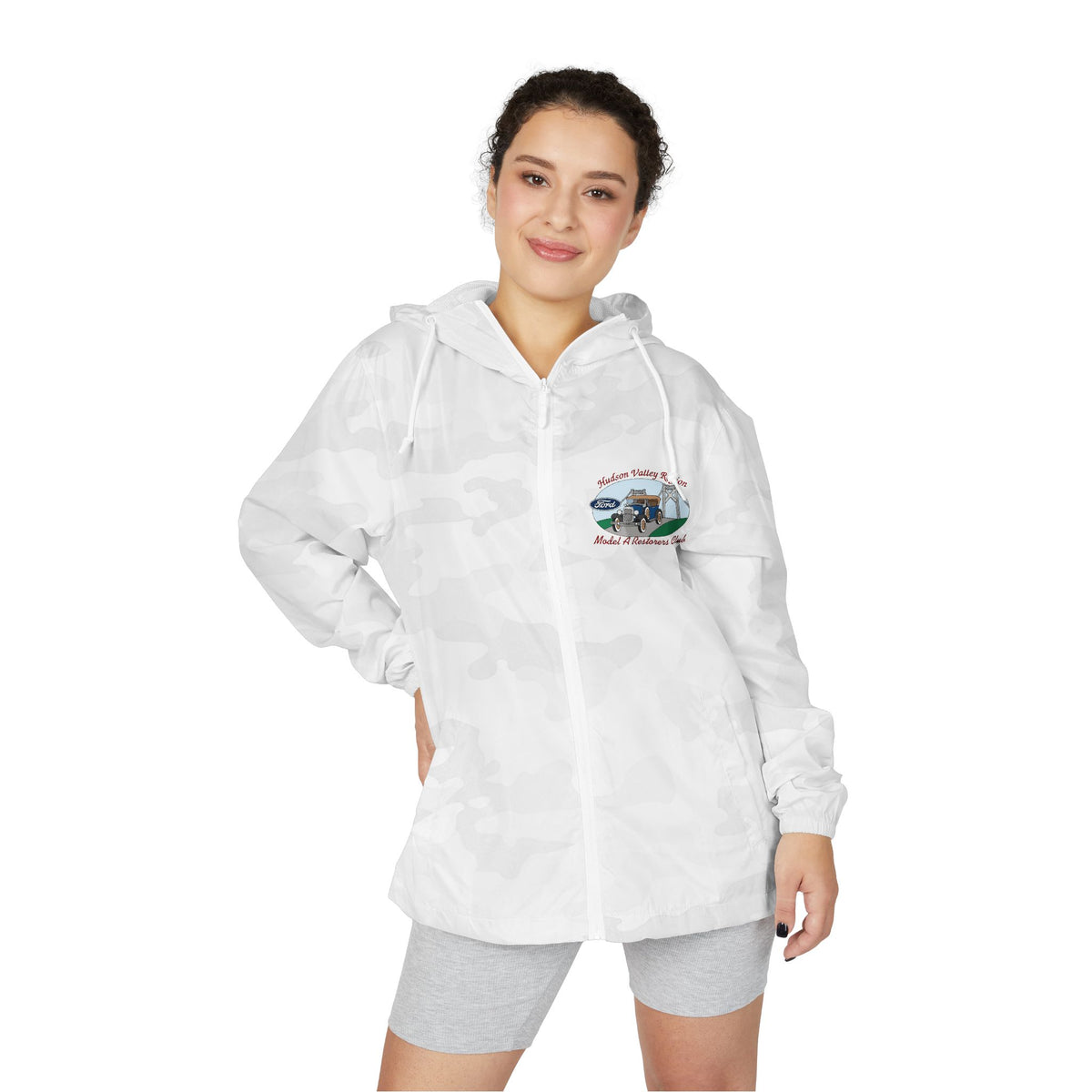 Hudson Valley Region Model A Restorers Club Windbreaker Jacket - Front and Back Logos