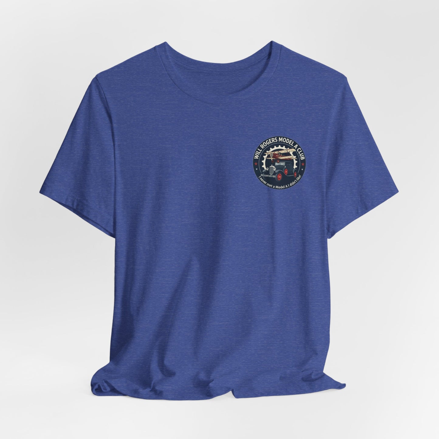 Will Rogers Model A Club – Vintage Car Graphic Tee (Front and Back Logos)