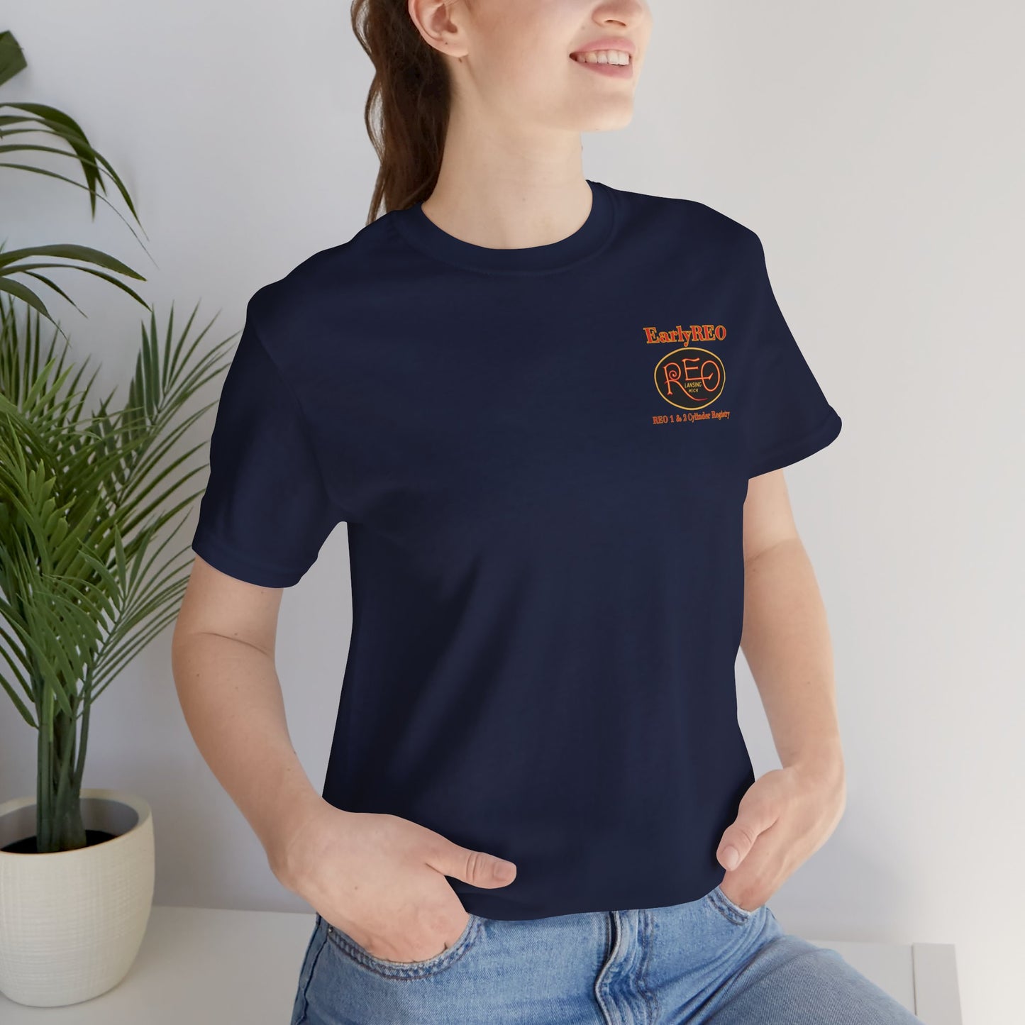 REO Lansing Michigan Mountain Climbers Tee — Unisex Soft Short Sleeve Tee