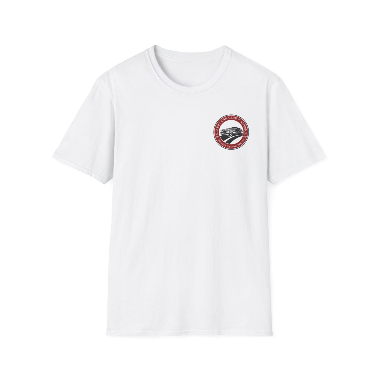 Classic Car Club of America Greater Illinois Region — Unisex Softstyle T-Shirt Front and Back Logos