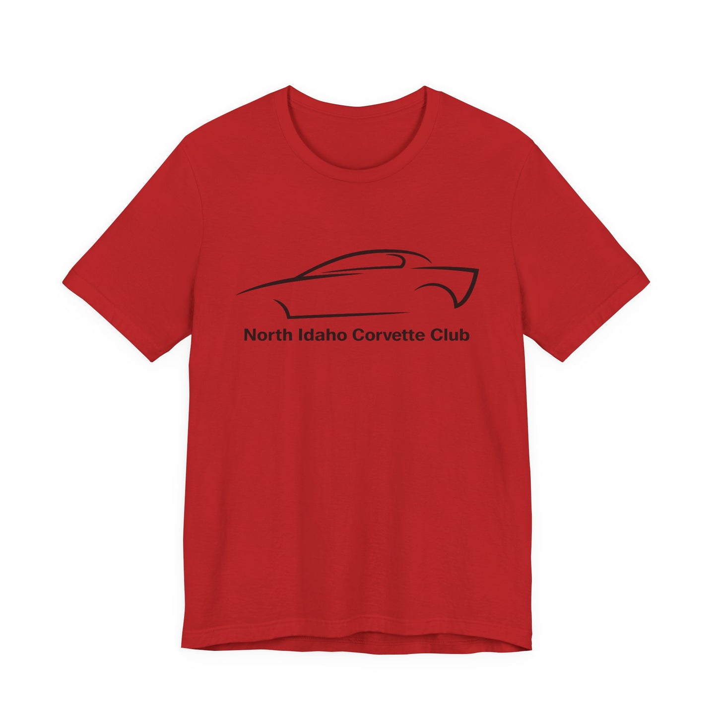 North Idaho Corvette Club T-Shirt — Minimal Car Outline Tee