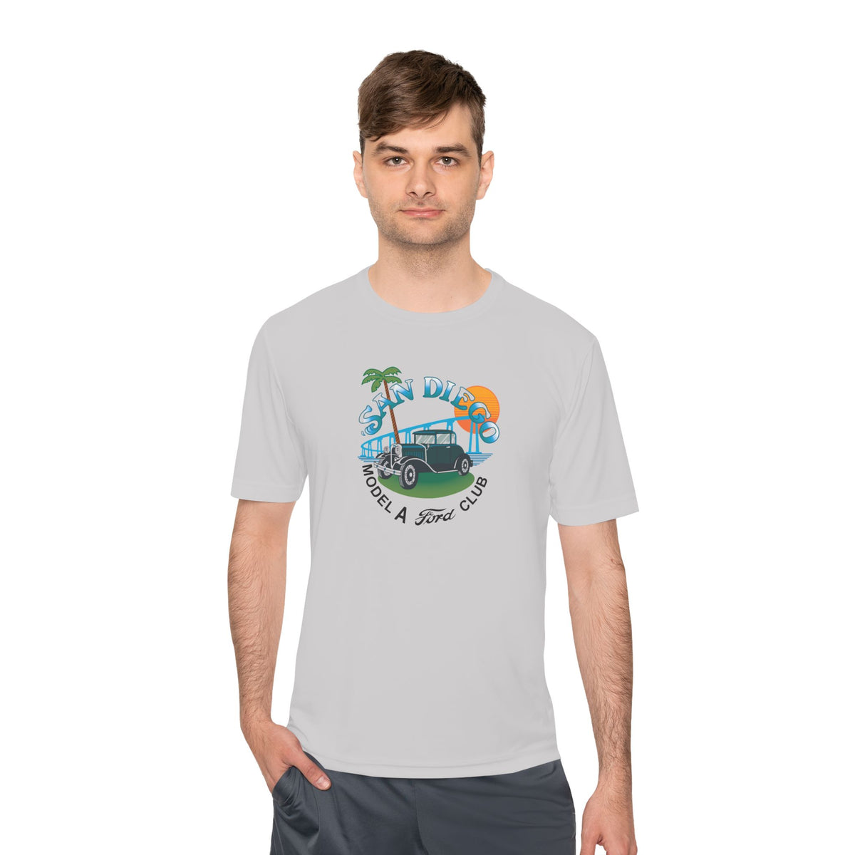 San Diego Model A Ford Club Tee — Moisture‑Wicking Shirt