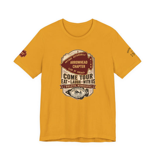 Arrowhead Chapter Tee — "Come Tour, Eat Laugh With Us" Vintage Club Shirt