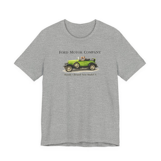 Randy's Brand-New Model A Tee — Classic Antique Car Graphic Shirt