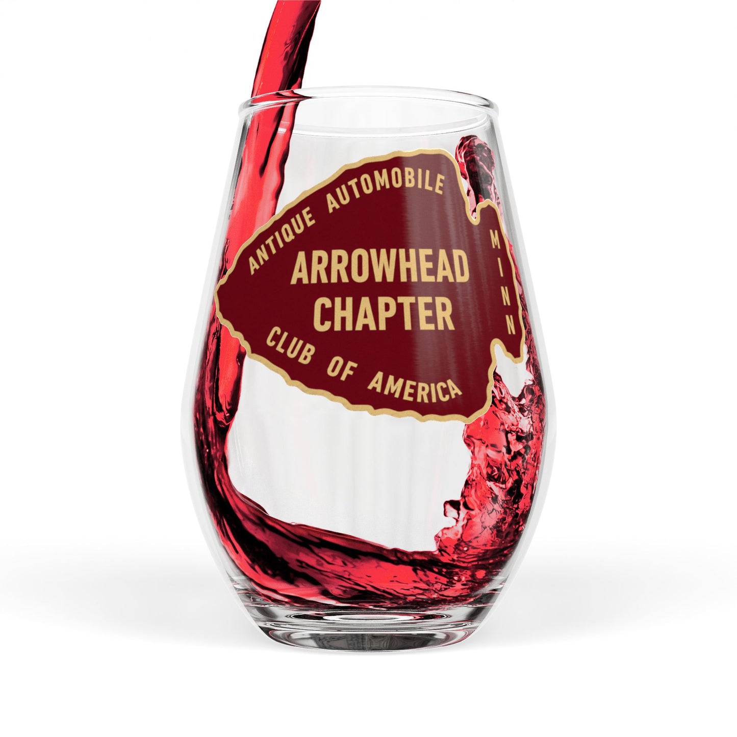 Arrowhead Chapter AACA Stemless Wine Glass — (11.75 oz)