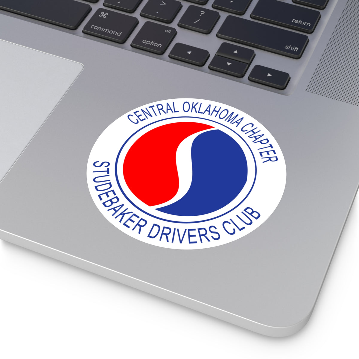 Central Oklahoma Chapter Studebaker Drivers Club Round Vinyl Sticker - Great for Windshields!