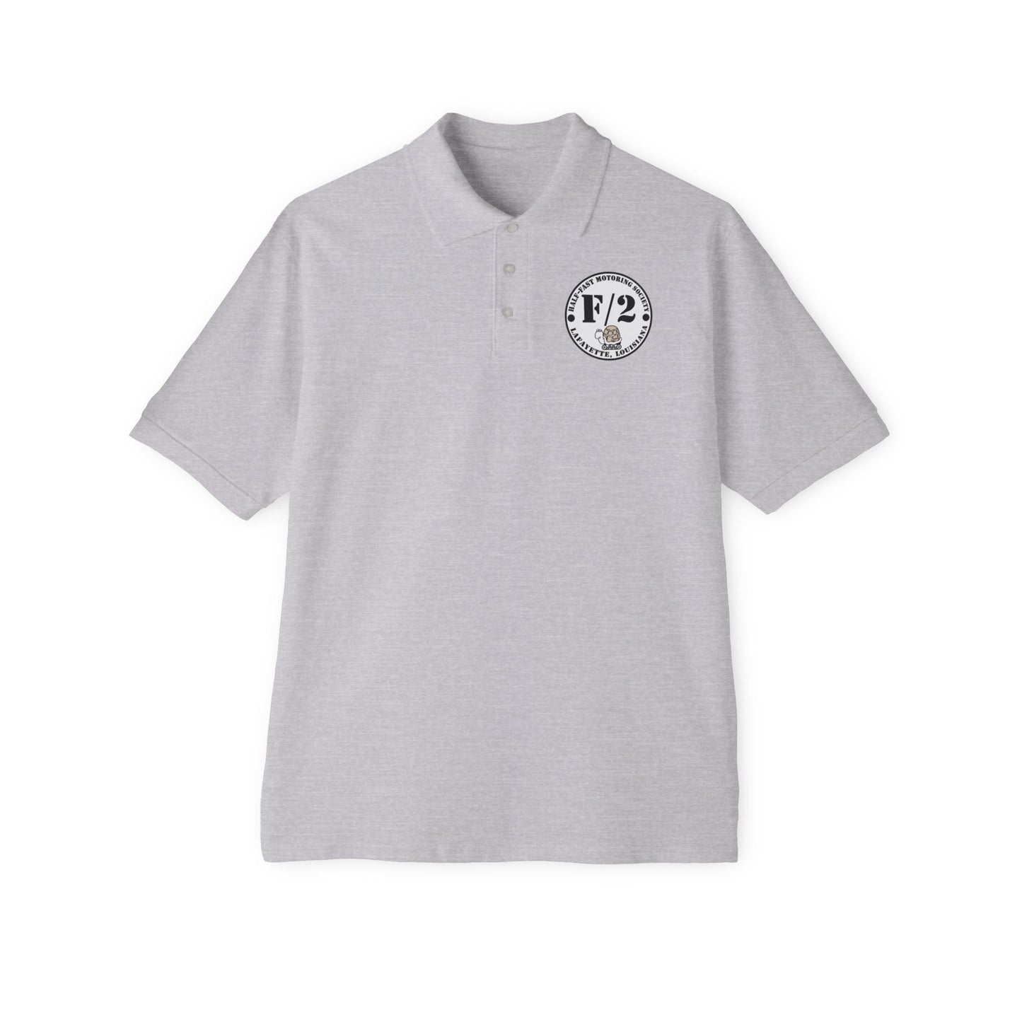 Half-Fast Motoring Society Men's Polo Shirt — Embroidered Golf & Workwear Short Sleeve