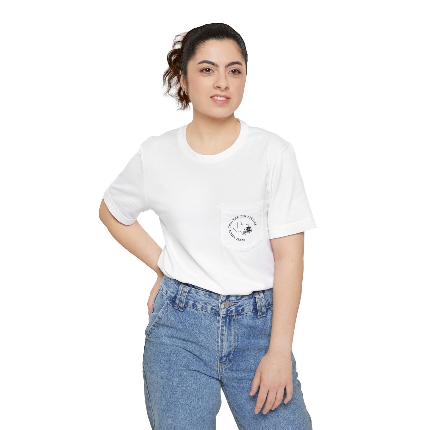 Cen-Tex Tin Lizzies (pocket logo and back logo) Unisex Pocket T-shirt