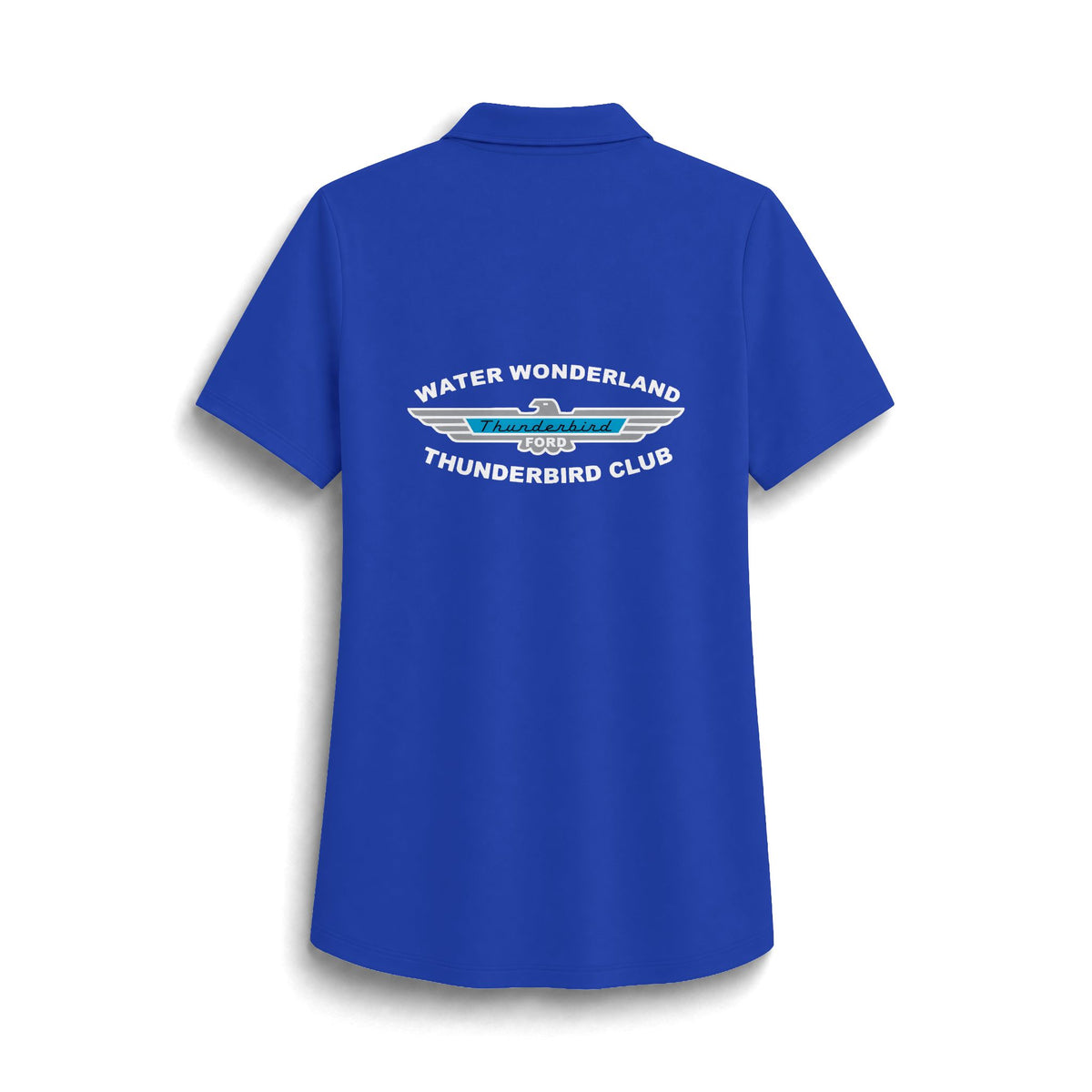 Water Wonderland Thunderbird Club Women’s Polo Shirt - Back Graphic