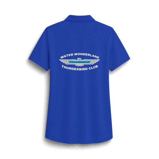 Water Wonderland Thunderbird Club Women’s Polo Shirt - Back Graphic