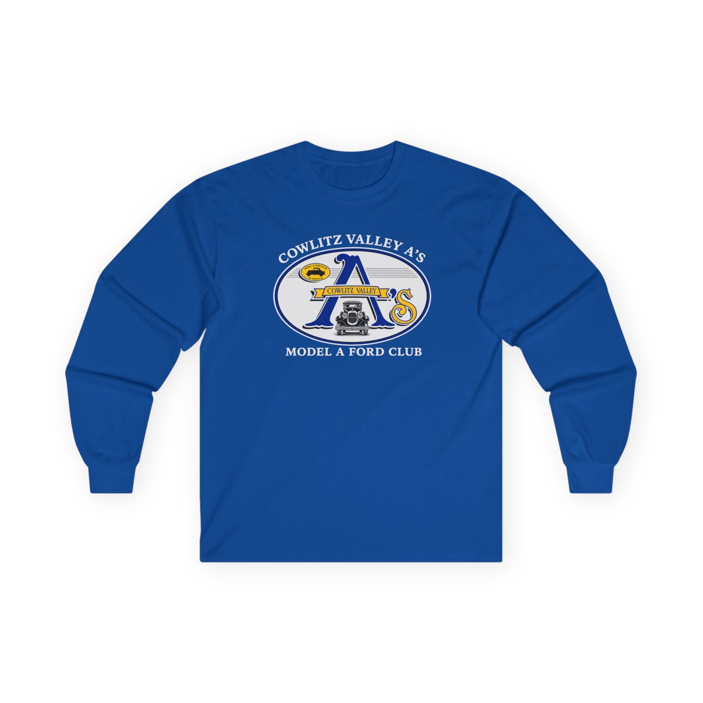 Cowlitz Valley A's Model A Ford Club Long Sleeve Tee