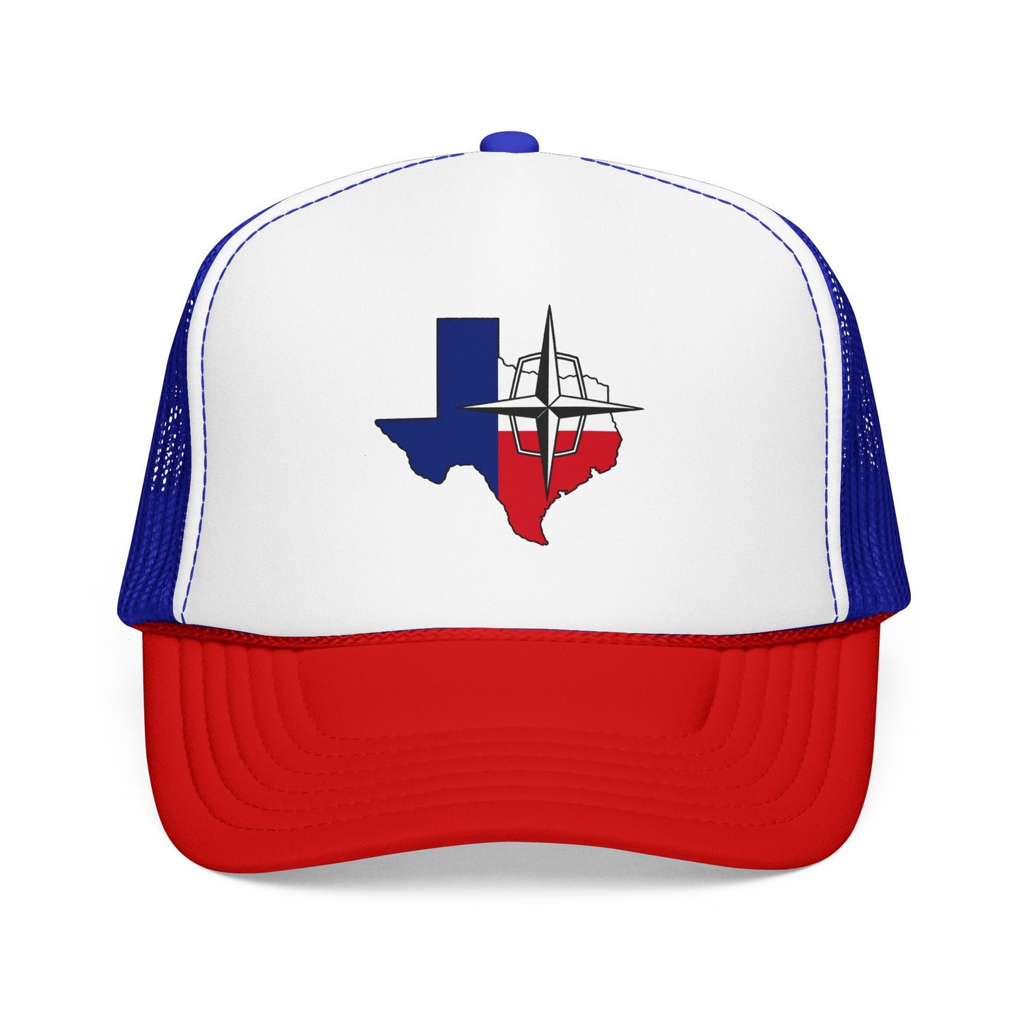 Lincoln & Continental Owners Club - Texas Gulf Coast Region Trucker Hat  — Red White Blue Foam Cap