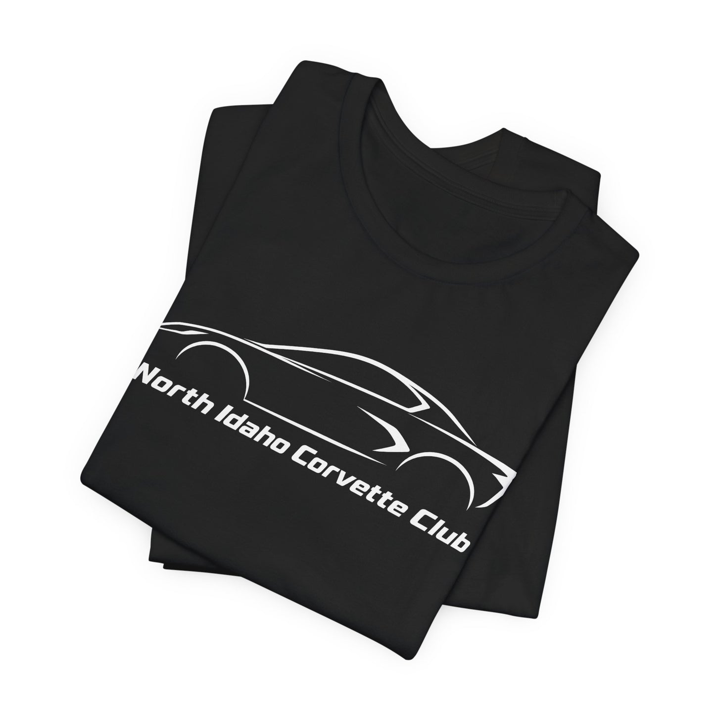 North Idaho Corvette Club T-Shirt — Minimal Car Outline Tee