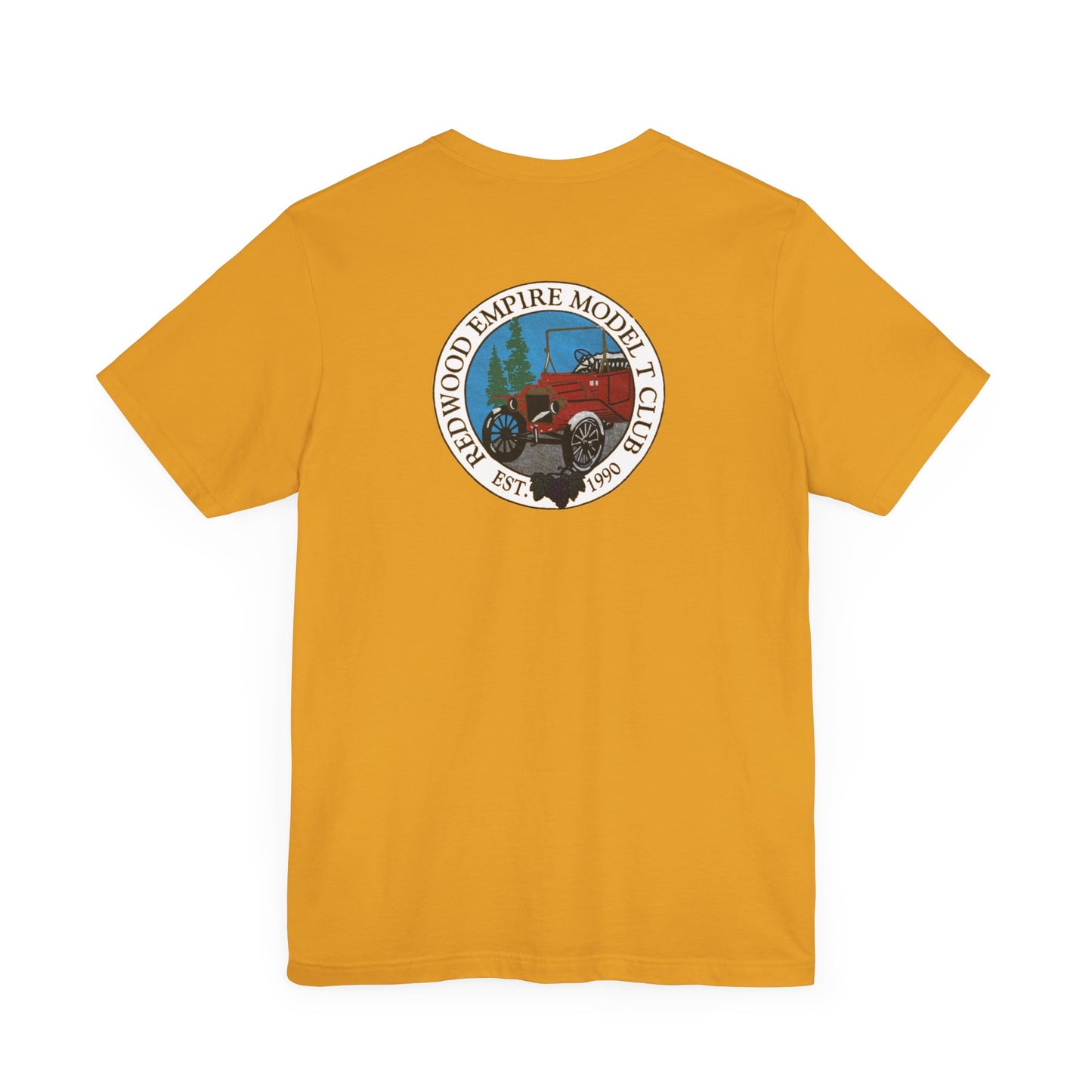 Redwood Empire Model Club (front and back logo) Unisex Short Sleeve Tee - Vintage Style Graphic T-Shirt