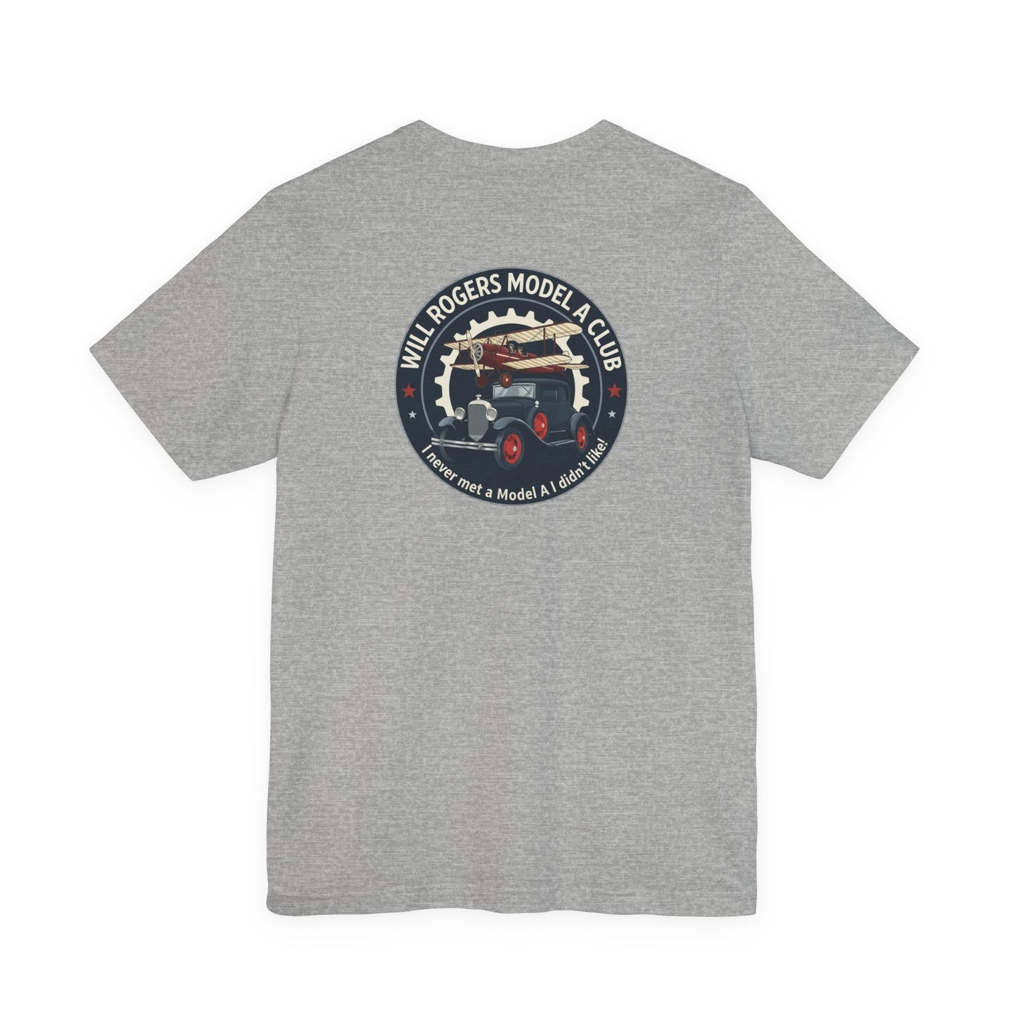 Will Rogers Model A Club – Vintage Car Graphic Tee (Front and Back Logos)