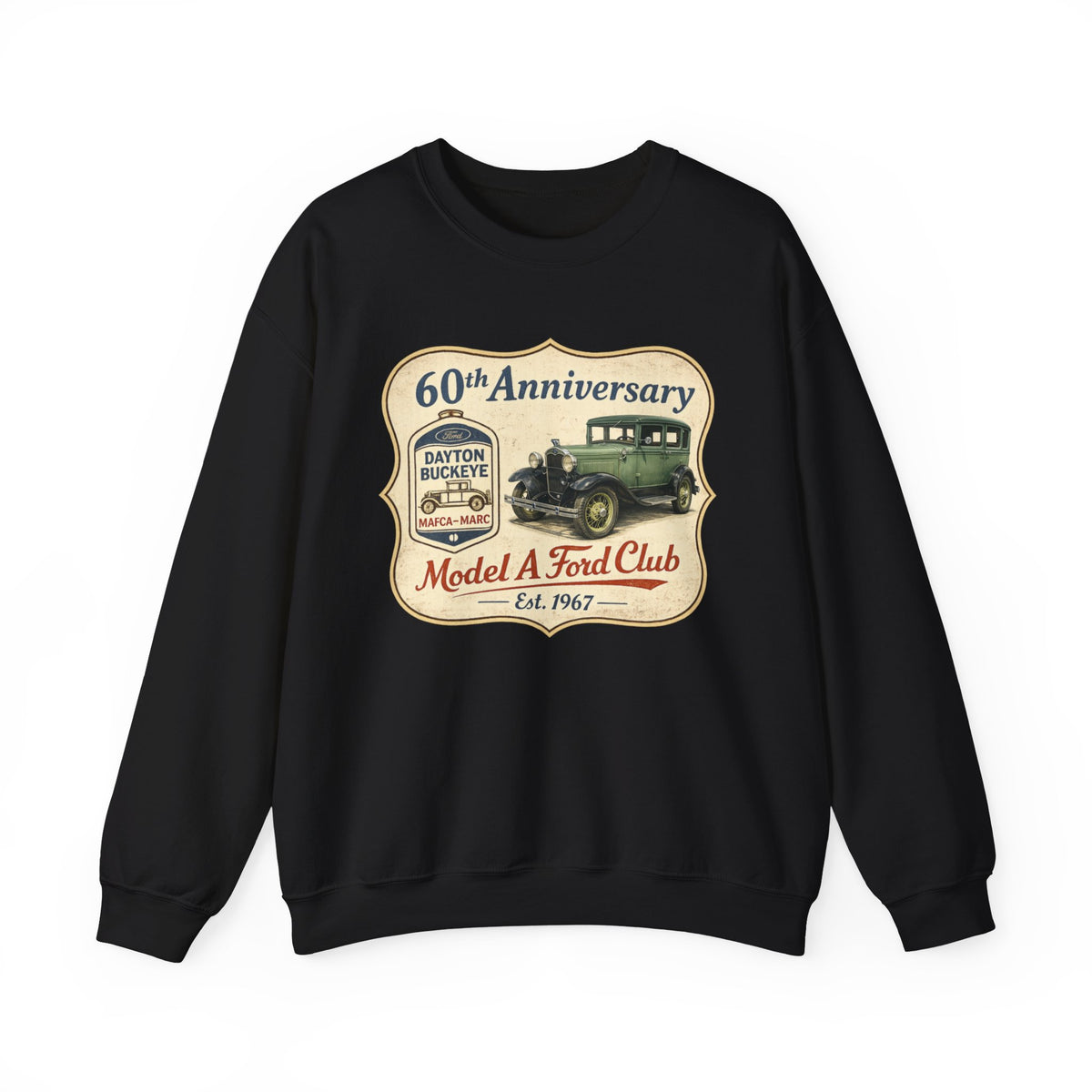 Dayton Buckeye Model A Ford Club 60th Anniversary Unisex Heavy Blend™ Crewneck Sweatshirt Gildan (SSG)