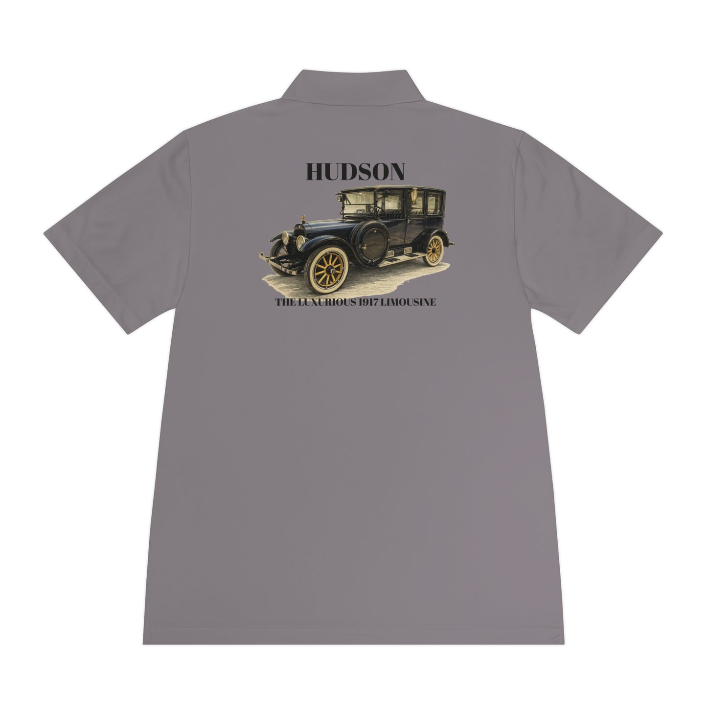 1917 Hudson Limousine Polo Shirt — Classic Vintage Car Men's Sport Polo (Gene)
