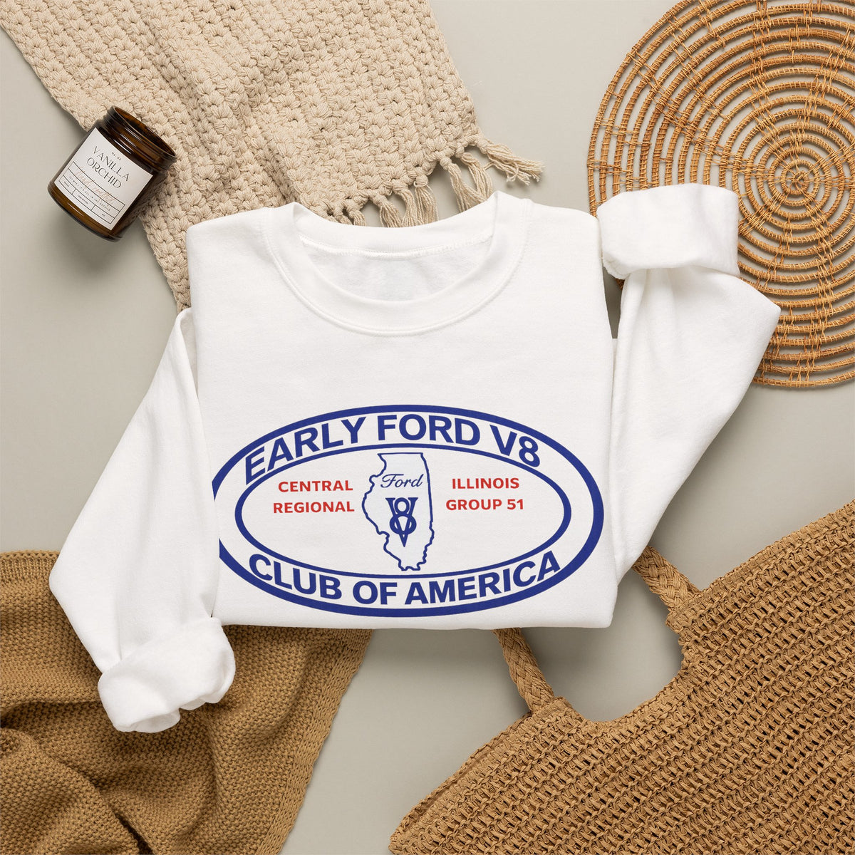 Central Illinois Early Ford V8 Unisex Heavy Blend™ Crewneck Sweatshirt