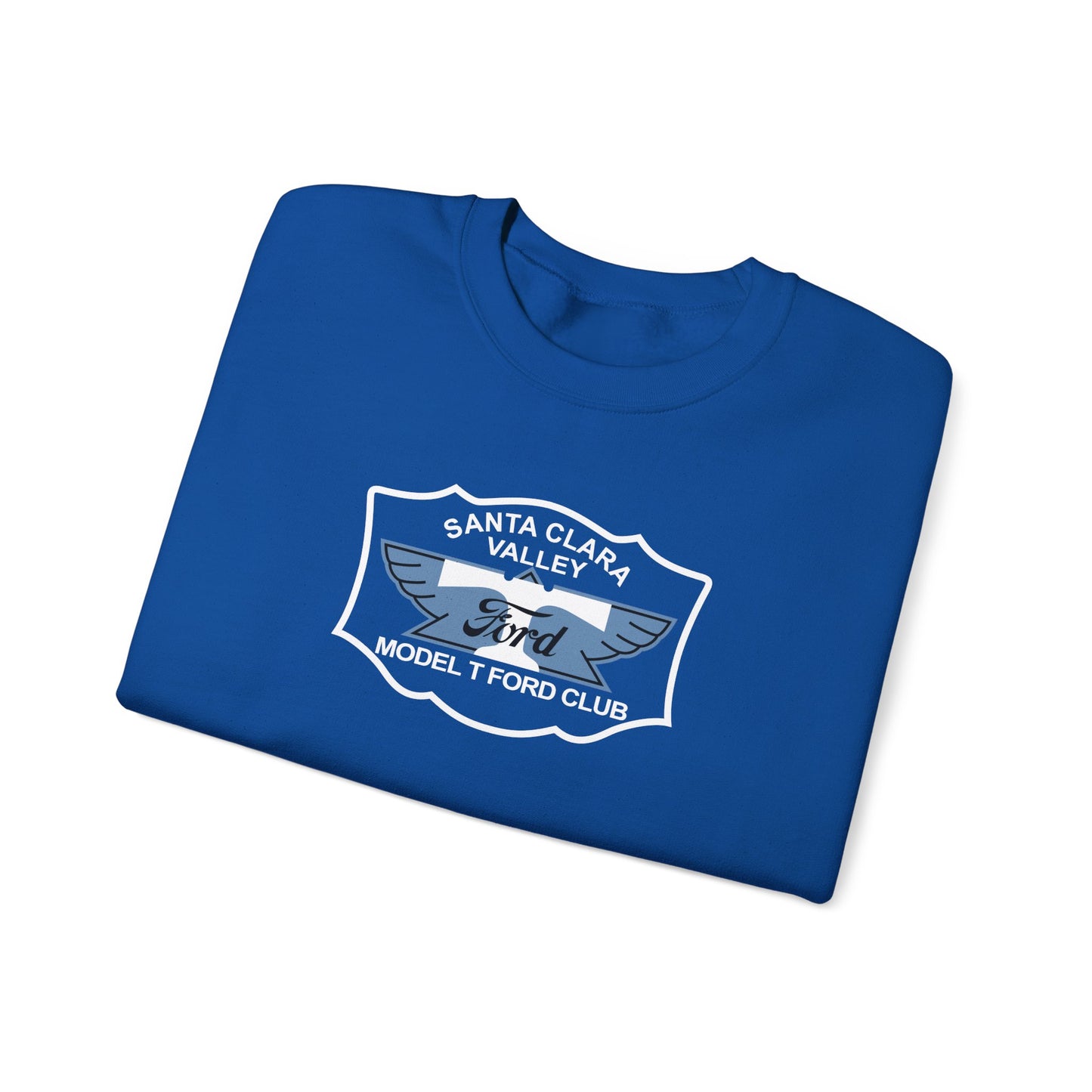 Santa Clara Valley Model T Ford Club (front and back print) Unisex Heavy Blend™ Crewneck Sweatshirt