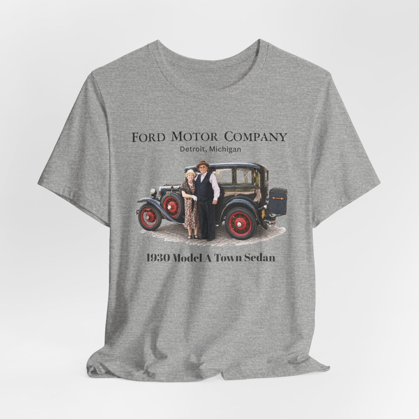 1930 Ford Model A Town Sedan Tee — Unisex Jersey Short Sleeve Tee