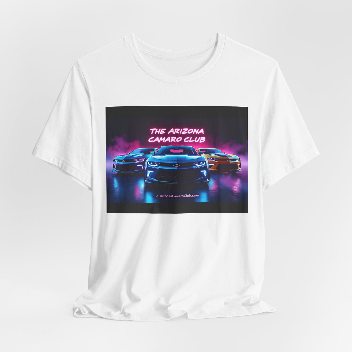 Arizona Camaro Club T-Shirt – Neon Retro Muscle Car Tee