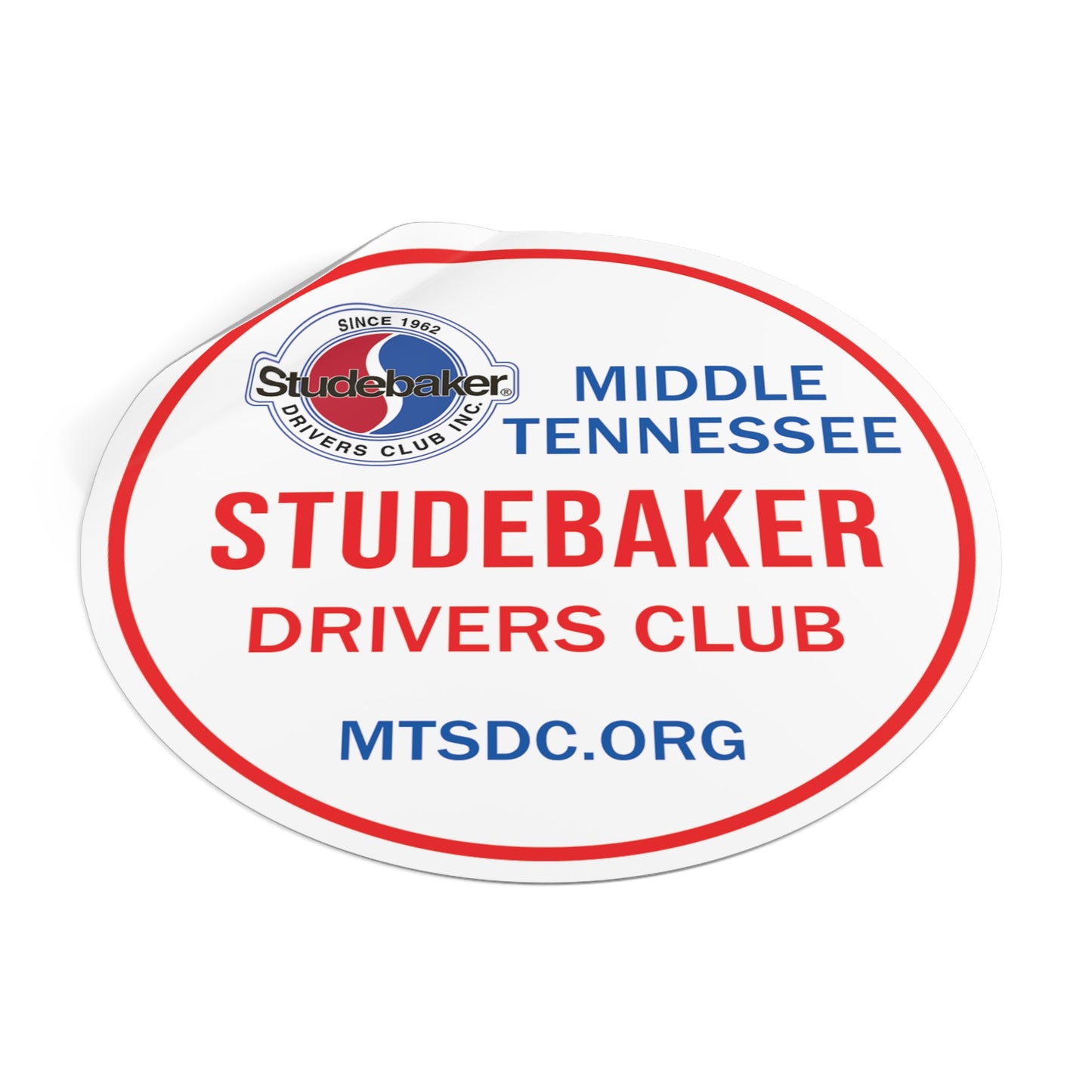 Middle Tennessee Studebaker Drivers Club Chapter Vinyl Sticker — Great for Windshields!