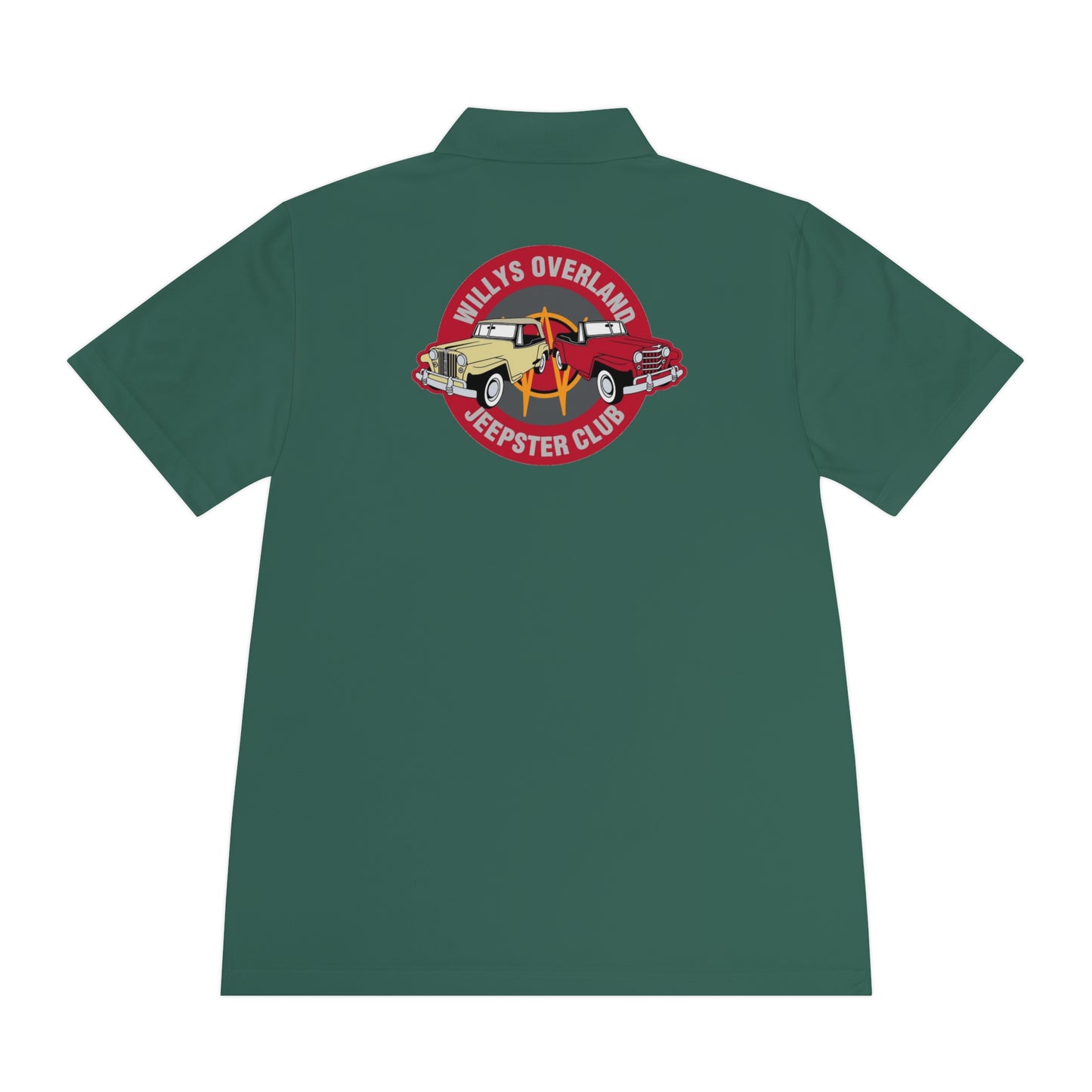 Willys Overland Jeepster Club Polo Shirt — Classic Car Club Printed Logo Polo