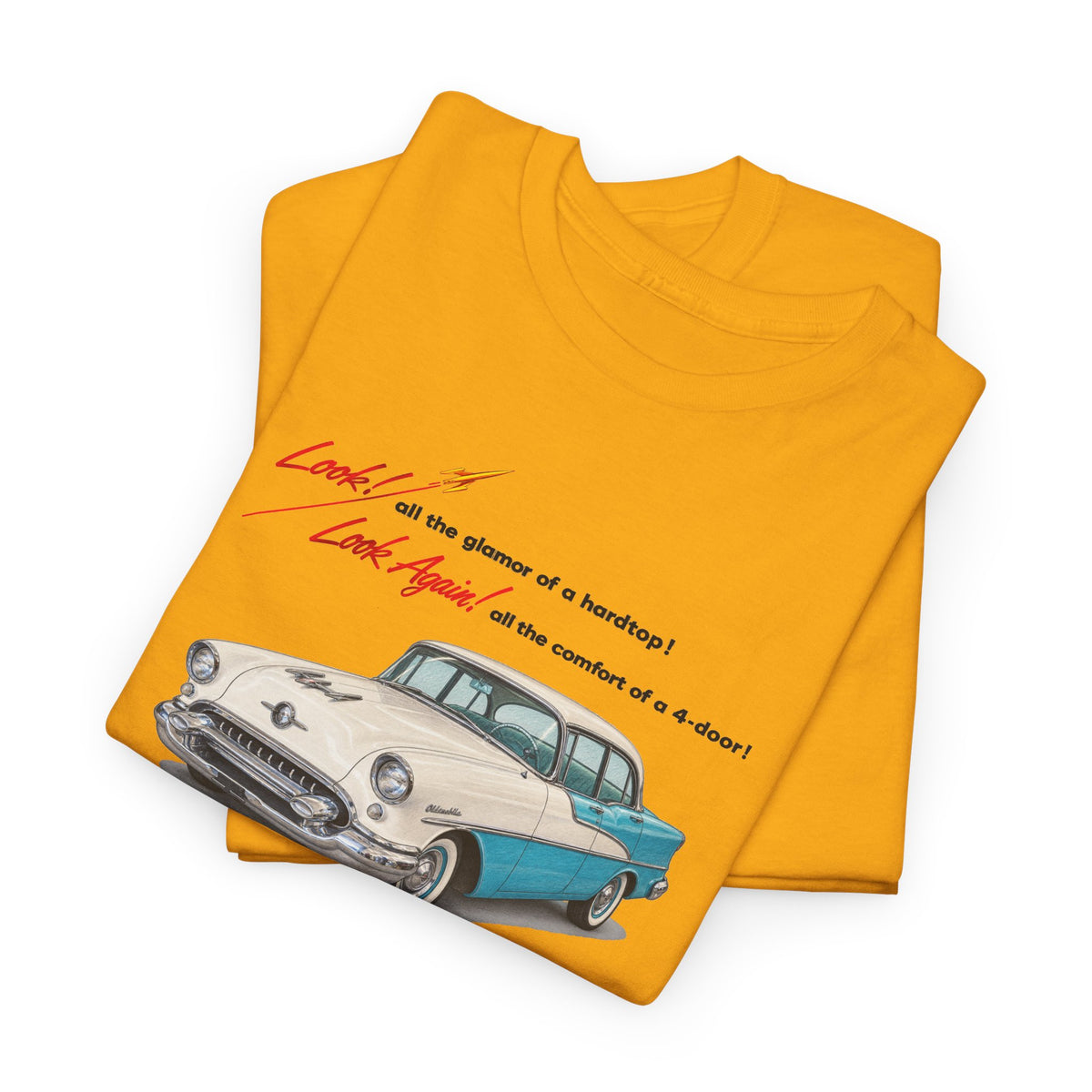 Oldsmobile Retro 1950s Cruiser Graphic T-Shirt - Unisex Heavy Cotton Tee (TeresaT)