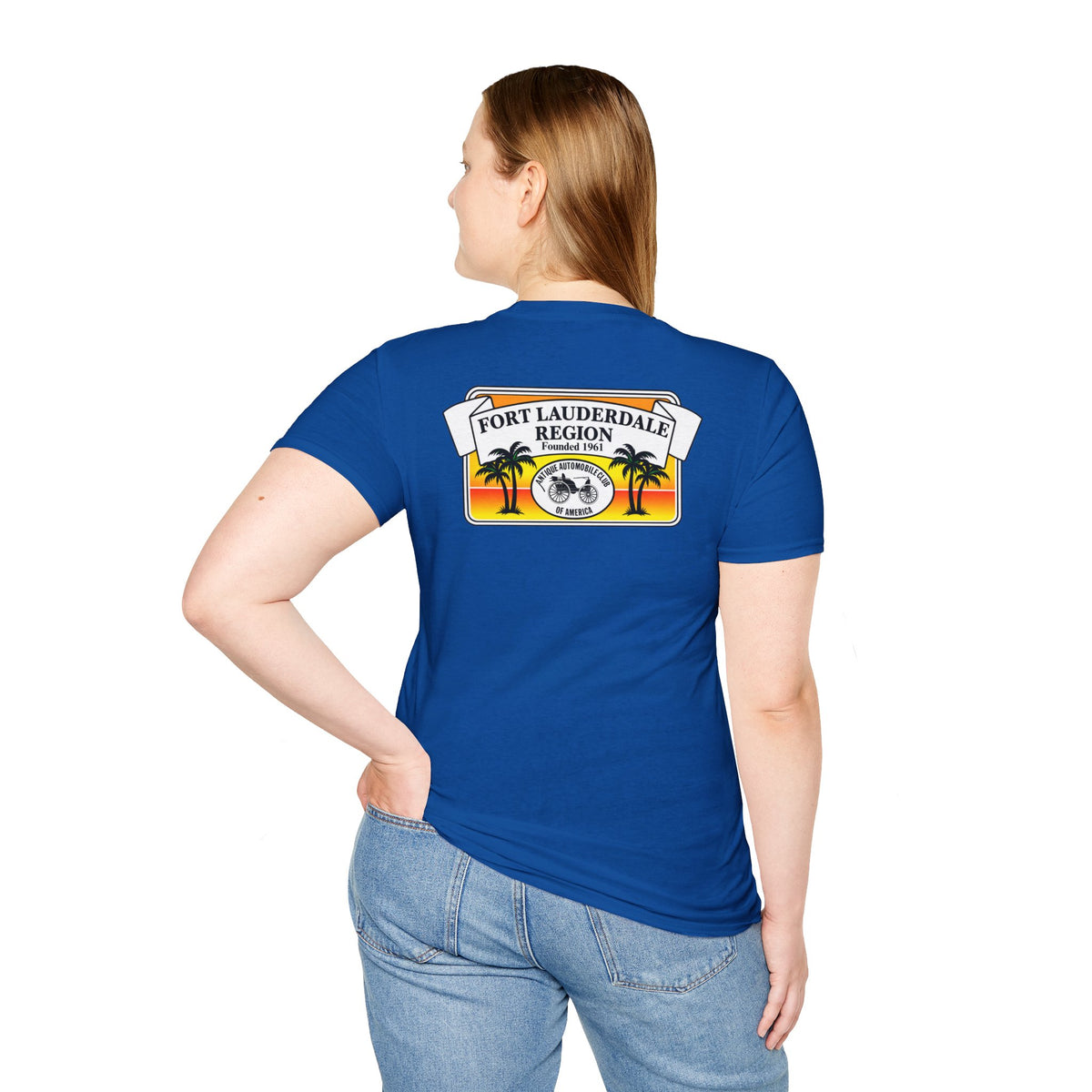 Fort Lauderdale Region AACA T-Shirt - Unisex Softstyle T-Shirt Front and Back Logos