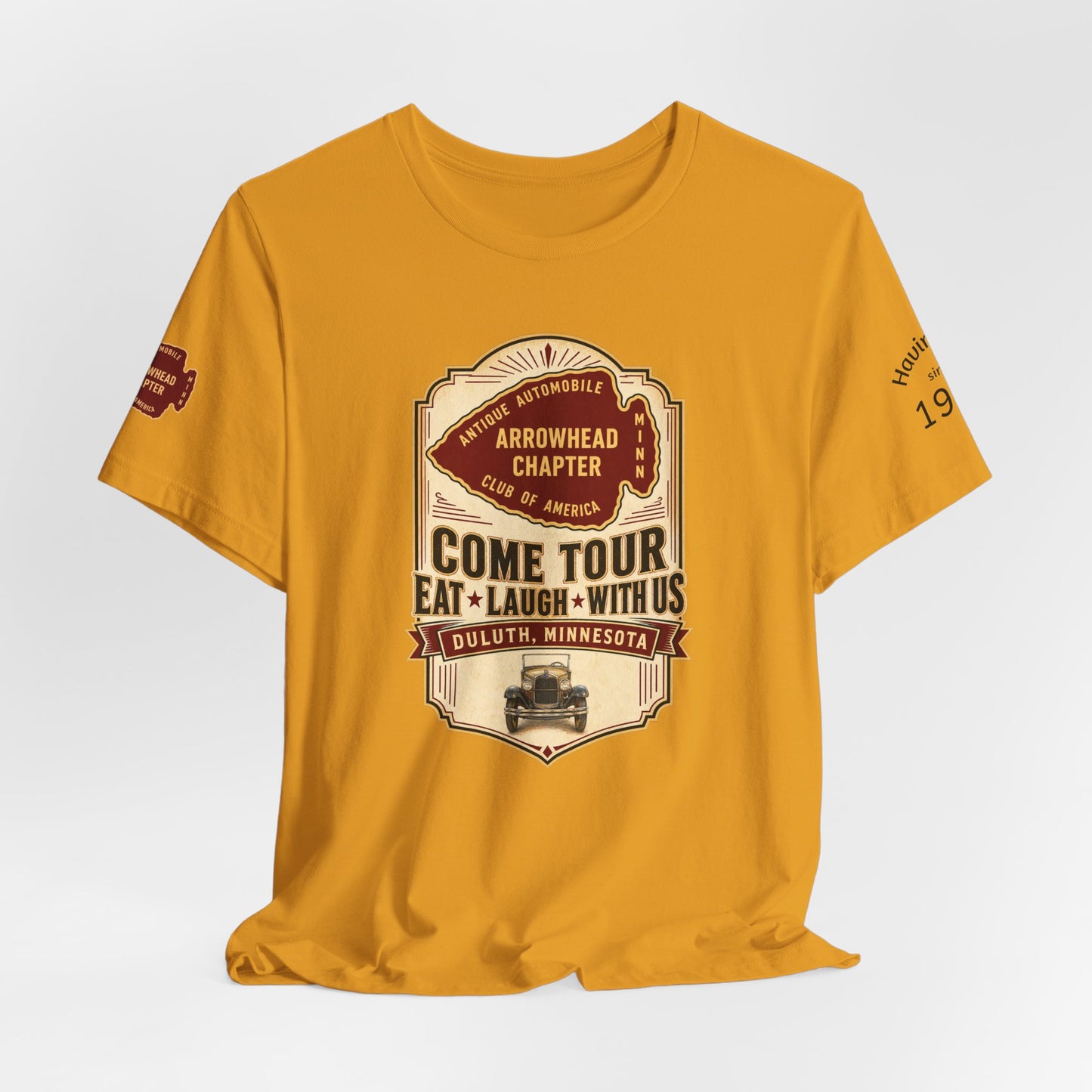 Arrowhead Chapter Tee — "Come Tour, Eat Laugh With Us" Vintage Club Shirt