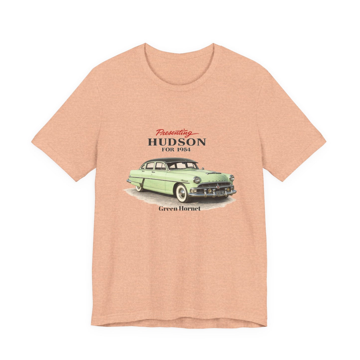 1954 Hudson Hornet Vintage Car Tee — Green Classic Automobile Graphic T-Shirt (RonR)