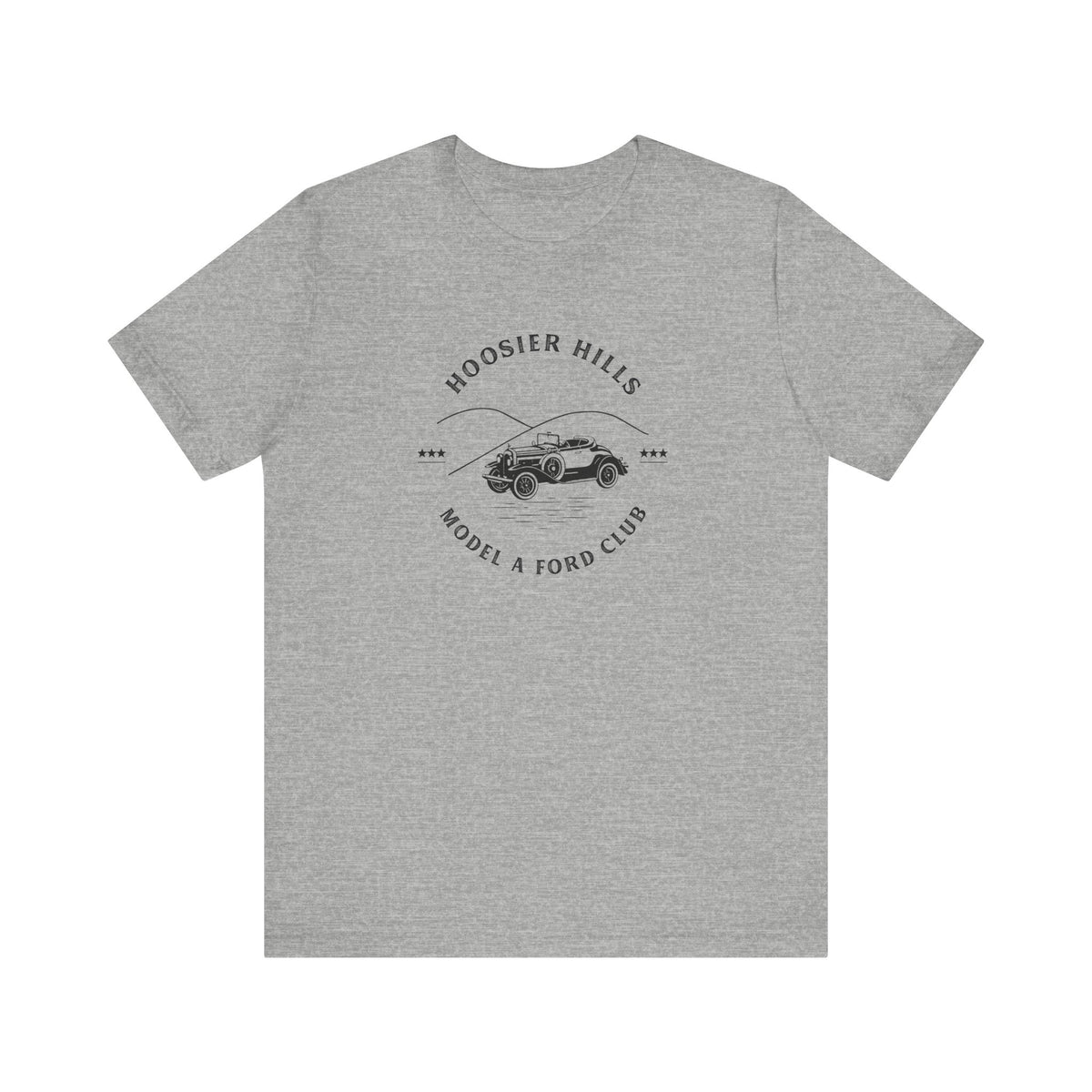 Hoosier Hills Model A Ford Club Unisex Jersey Short Sleeve Tee