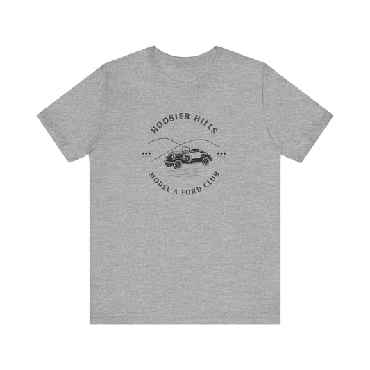 Hoosier Hills Model A Ford Club Unisex Jersey Short Sleeve Tee