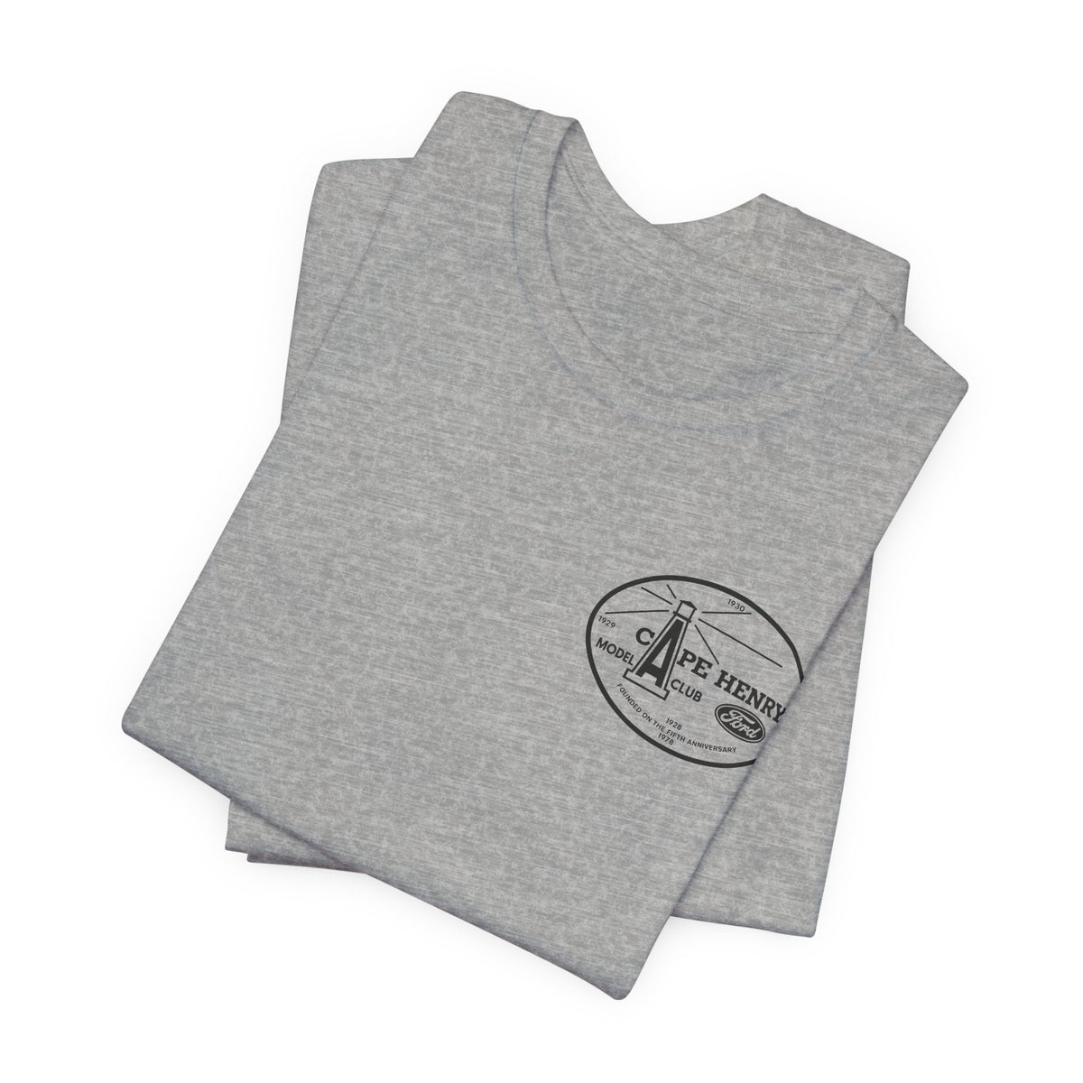 Cape Henry Model A Club Unisex Soft Short Sleeve Tee - Front and Back Logos