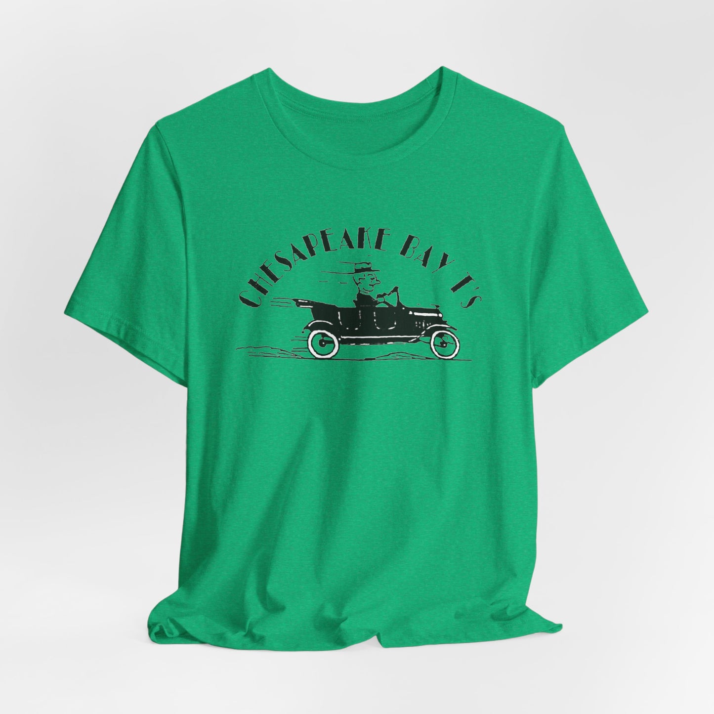 Chesapeake Bay T's Vintage Car Tee — Classic Nautical Coastal Shirt