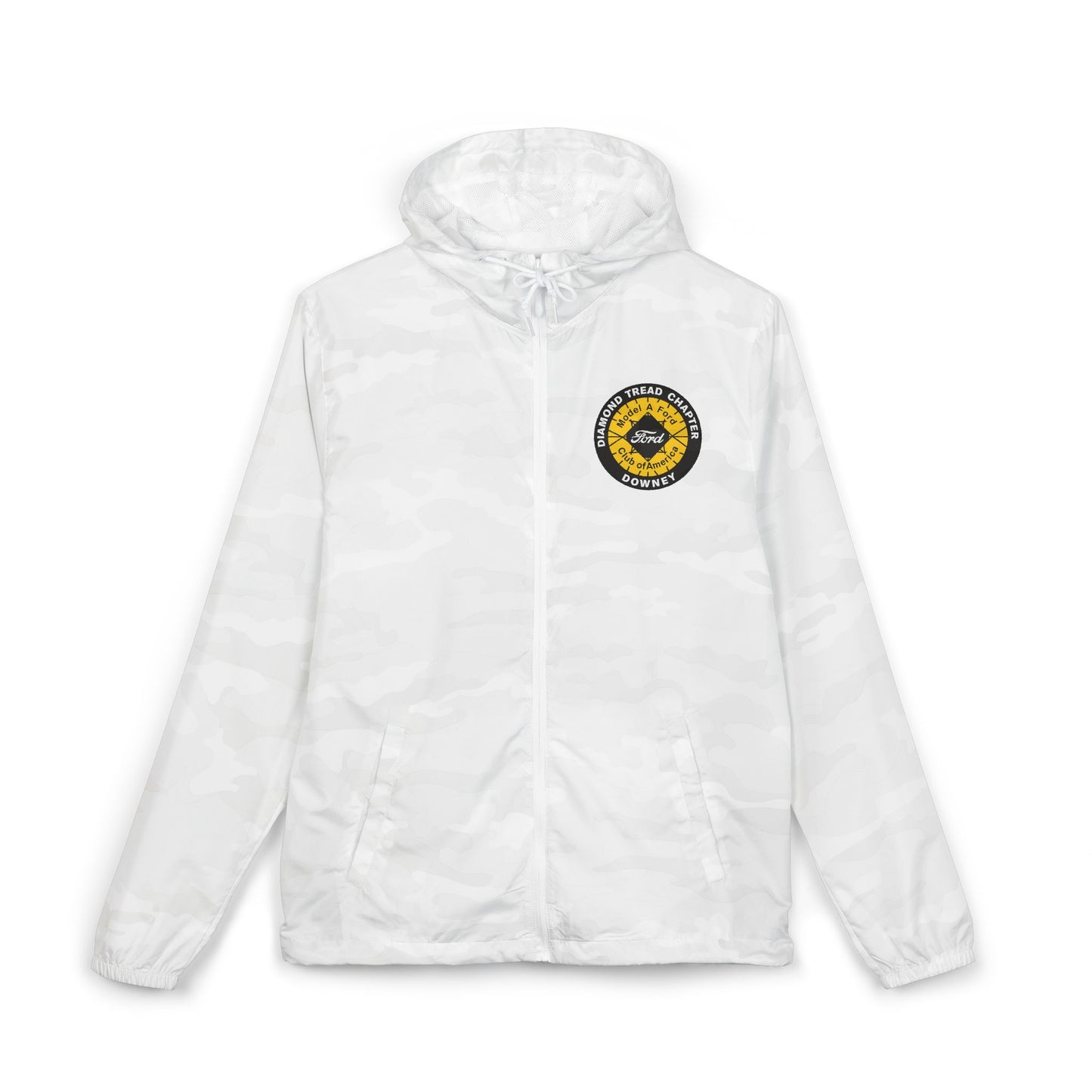 Diamond Tread Chapter Downey Windbreaker Jacket — Lightweight Hooded Shell