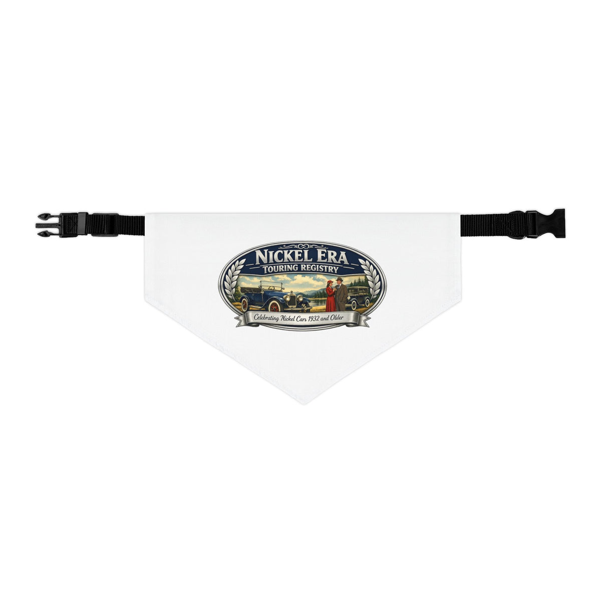Nickel Era Touring Registry Vintage Car Logo — Pet Bandana Collar