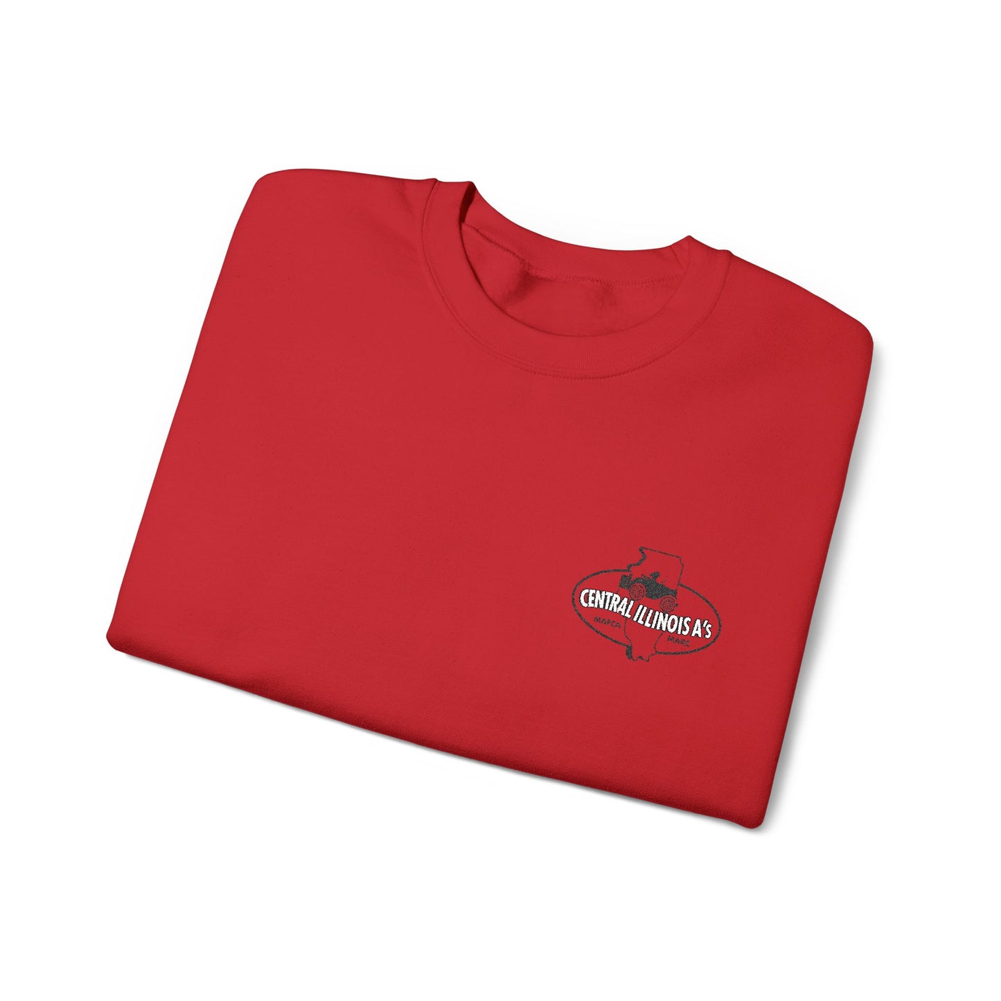 Central Illinois A's Crewneck Embroidered Sweatshirt — Small Chest Logo