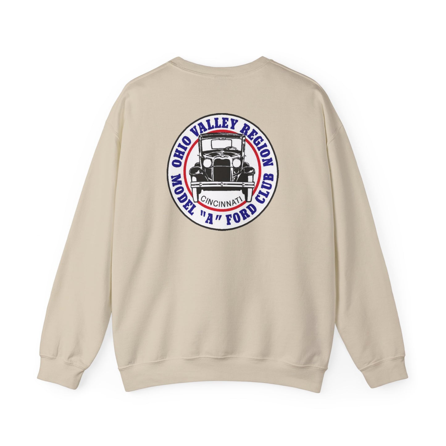 Ohio Valley Region Model A Ford Club (front and back logo) Unisex Heavy Blend™ Crewneck Sweatshirt