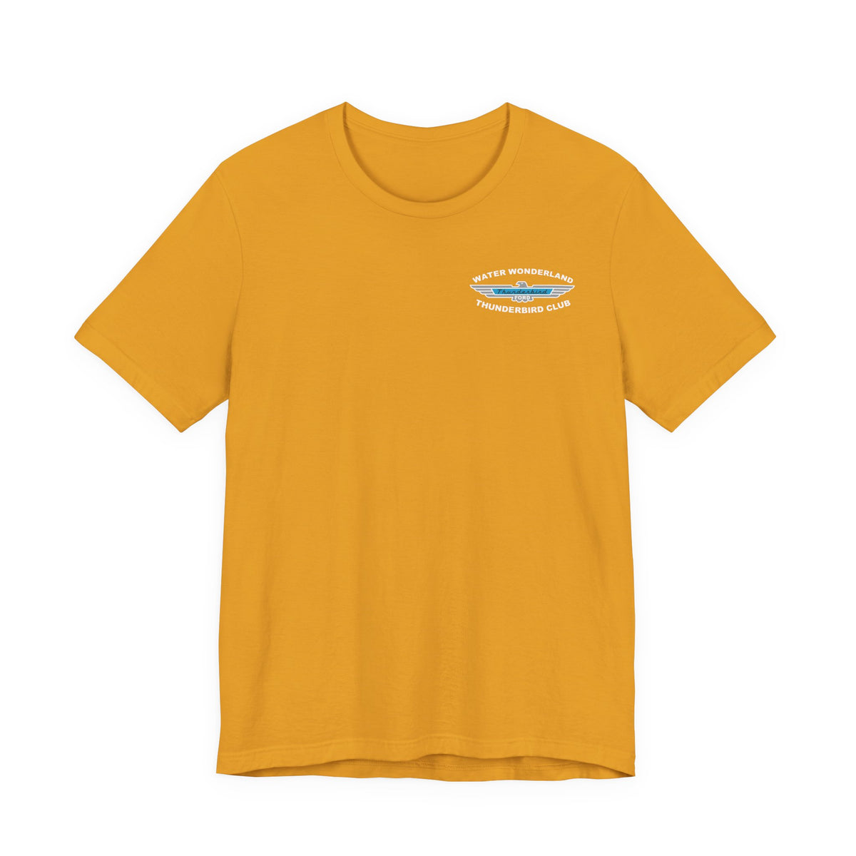 Water Wonderland Thunderbird Club T-Shirt Front and Back Logos – Unisex Soft Short Sleeve Tee