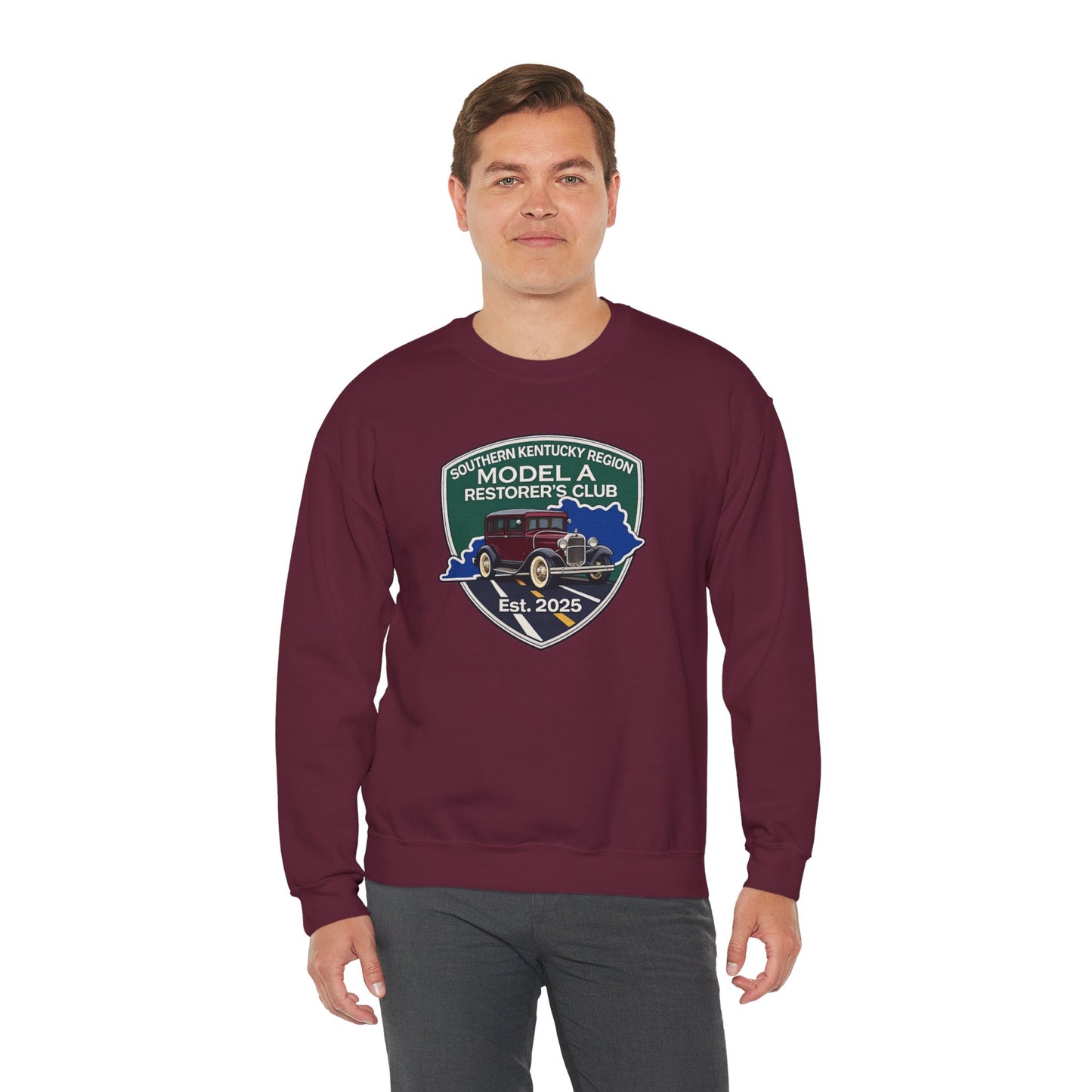 Southern Kentucky Region Model A Restorer's Club Crewneck Sweatshirt — Unisex Heavy Blend™ Gildan Crewneck Sweatshirt