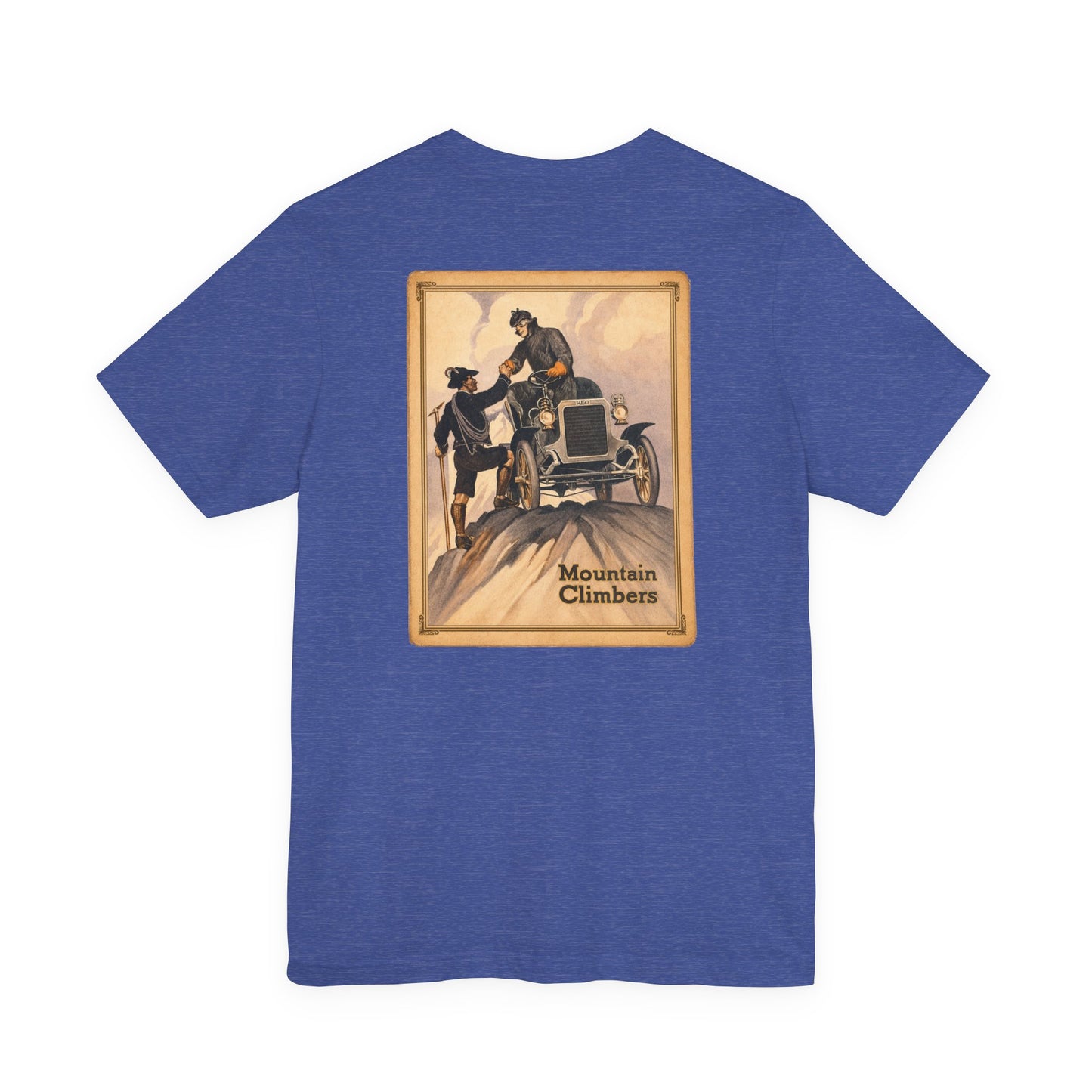 REO Lansing Michigan Mountain Climbers Tee — Unisex Soft Short Sleeve Tee