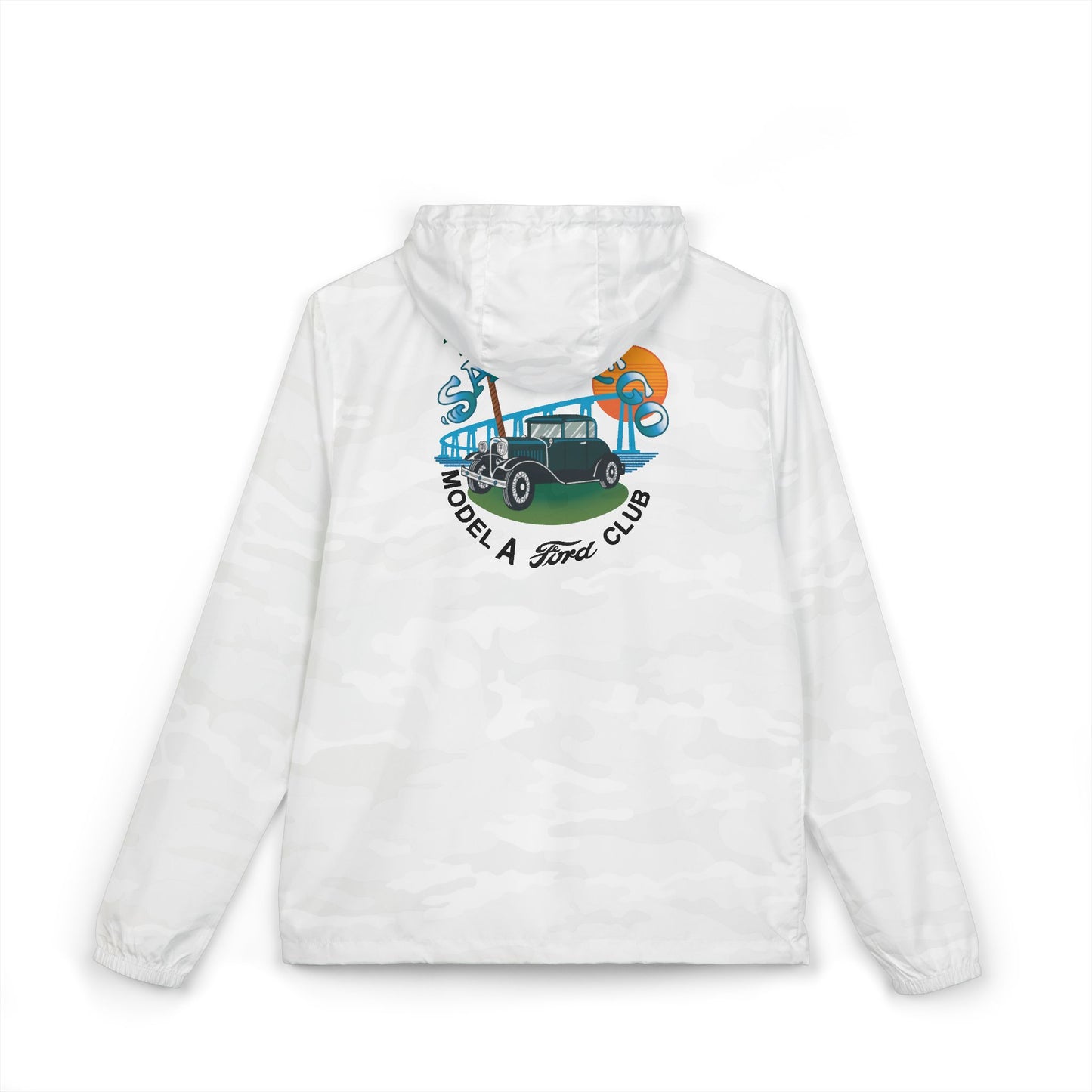 San Diego Model A Ford Club Windbreaker Jacket — Front and Back Logos