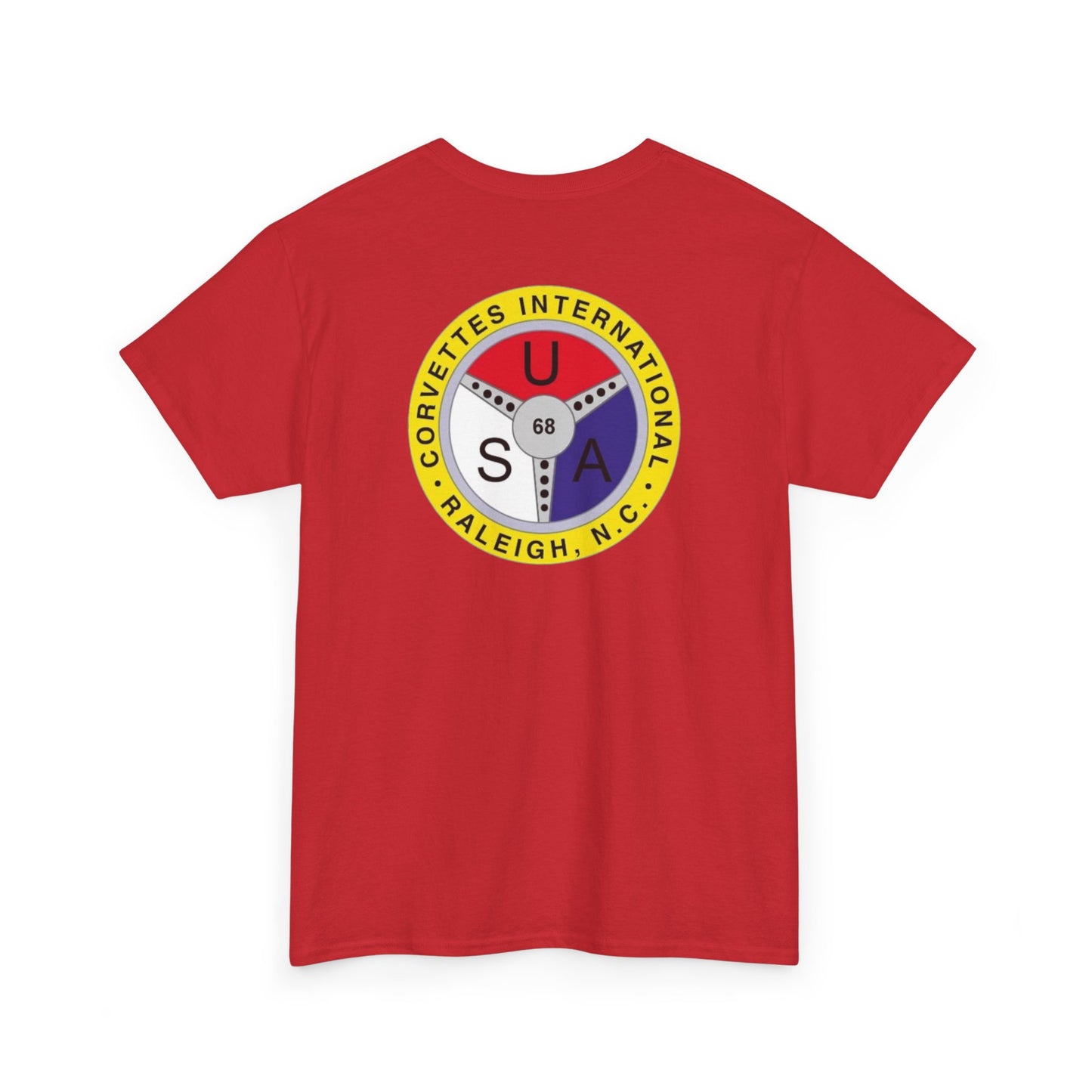 Cornettes International Raleigh Front and Back Logos — Unisex Heavy Cotton Tee
